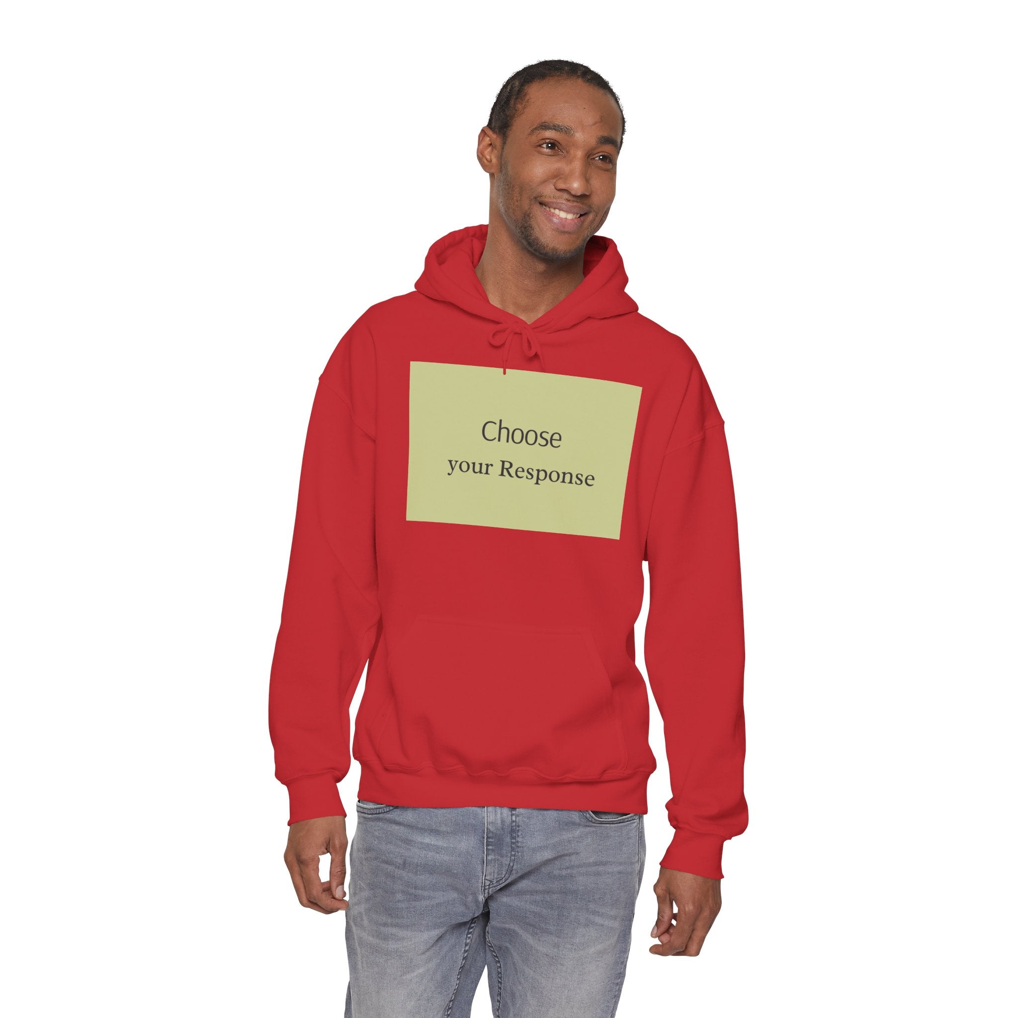 Hoodie — "Choose Your Response" Minimal Motivational Pullover