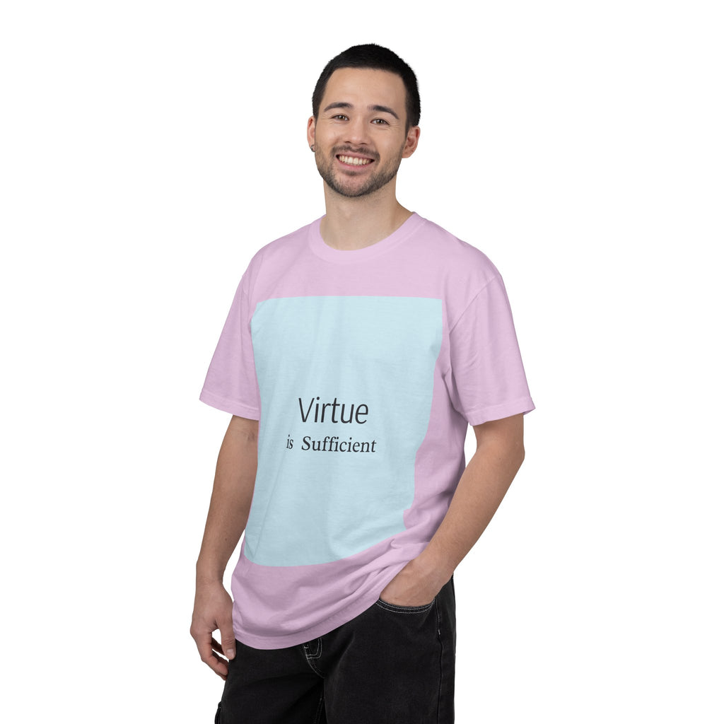 T-Shirt — "Virtue is Sufficient" Minimalist Inspirational Tee