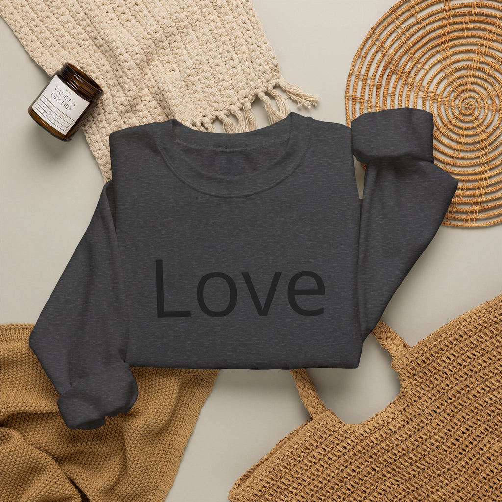 Crewneck Sweatshirt “Love Your Fate” – Minimal Inspirational Pullover