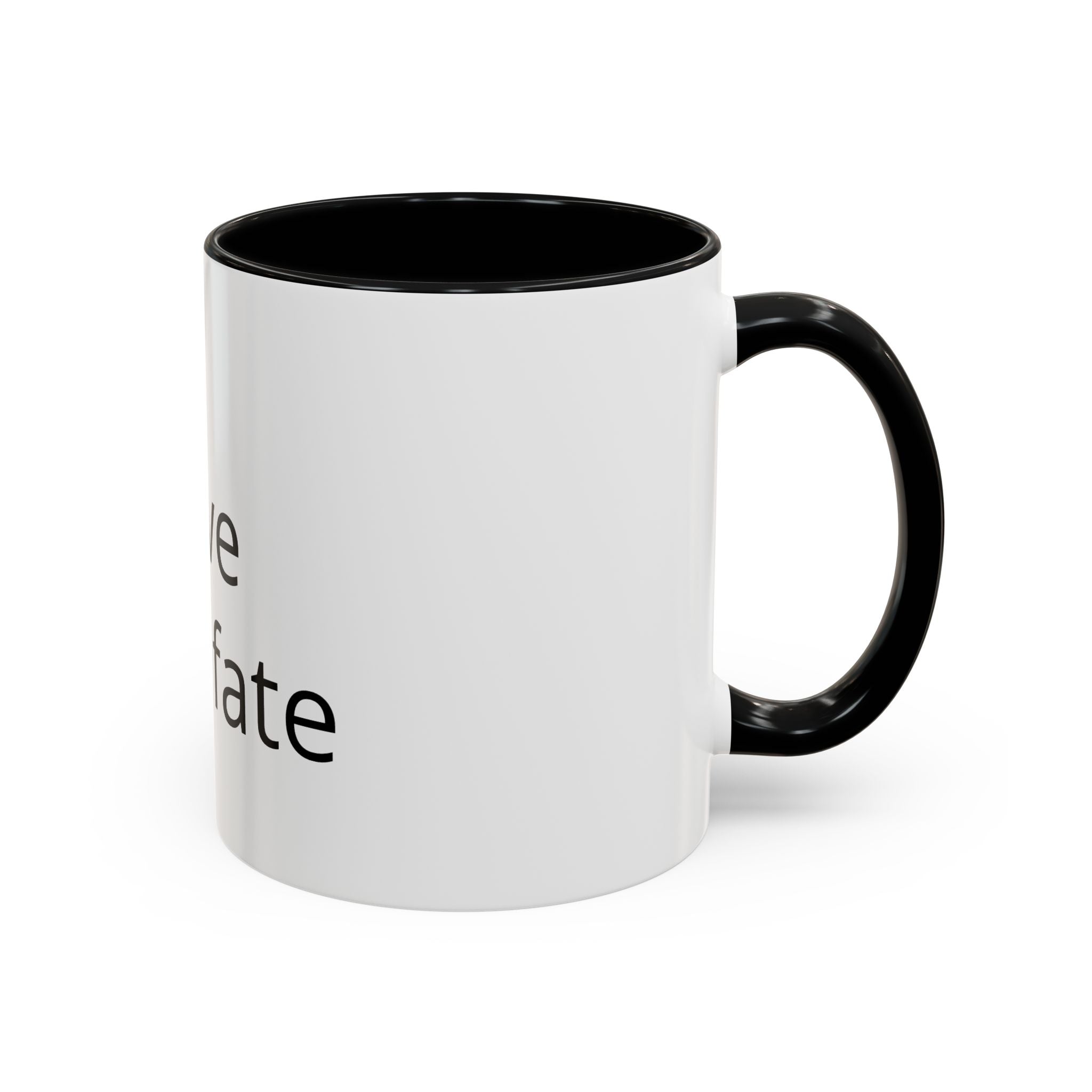 Accent Coffee Mug — "Love Your Fate" Inspirational Ceramic Mug (11/15 oz)