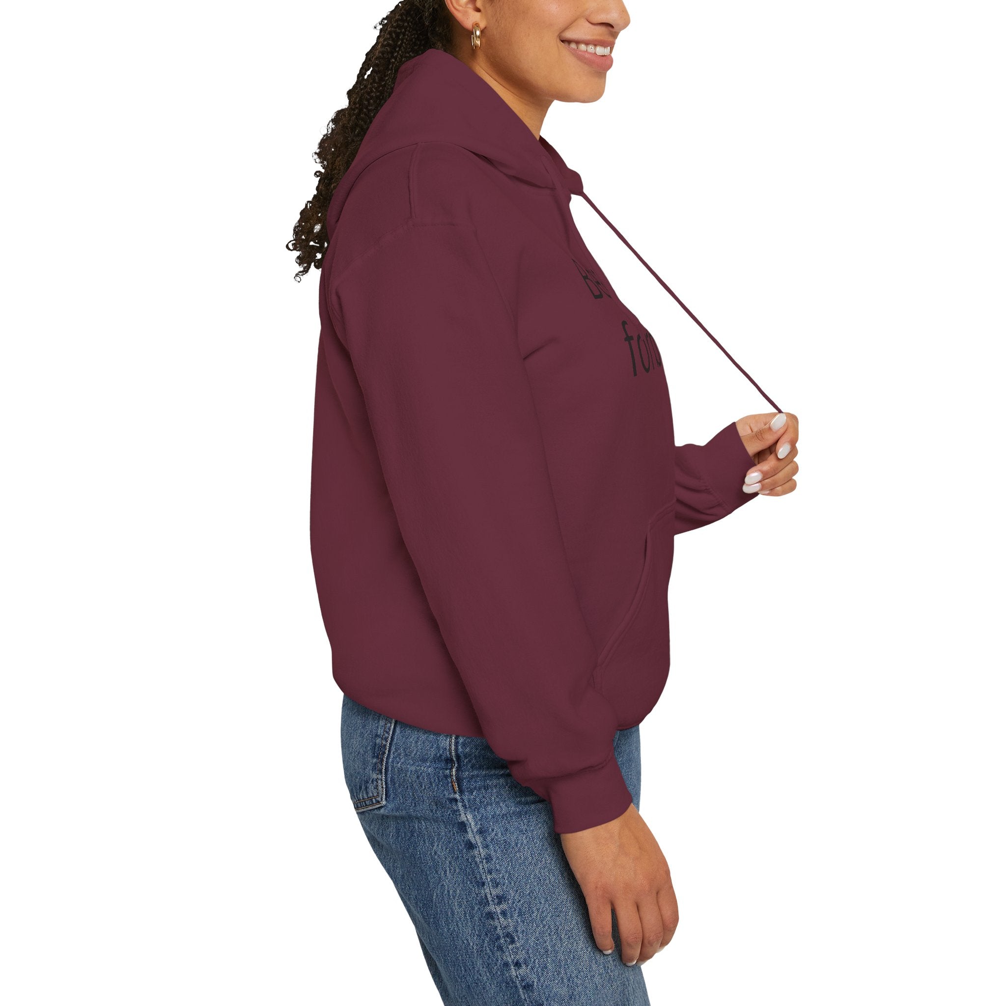 Bear and forbear Hoodie — Minimalist Typography Sweatshirt