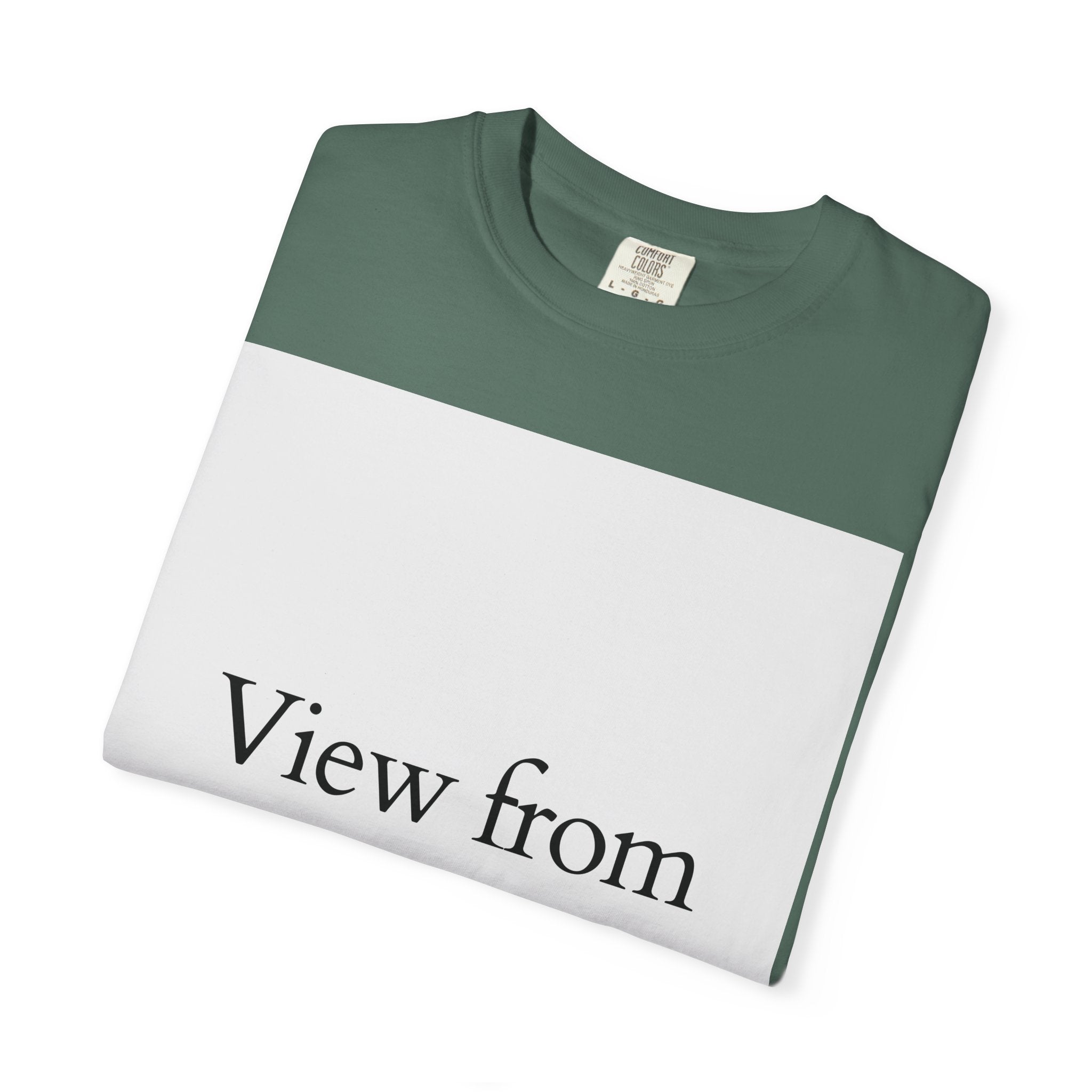 View From Above T-Shirt — Minimal Typography Graphic Tee