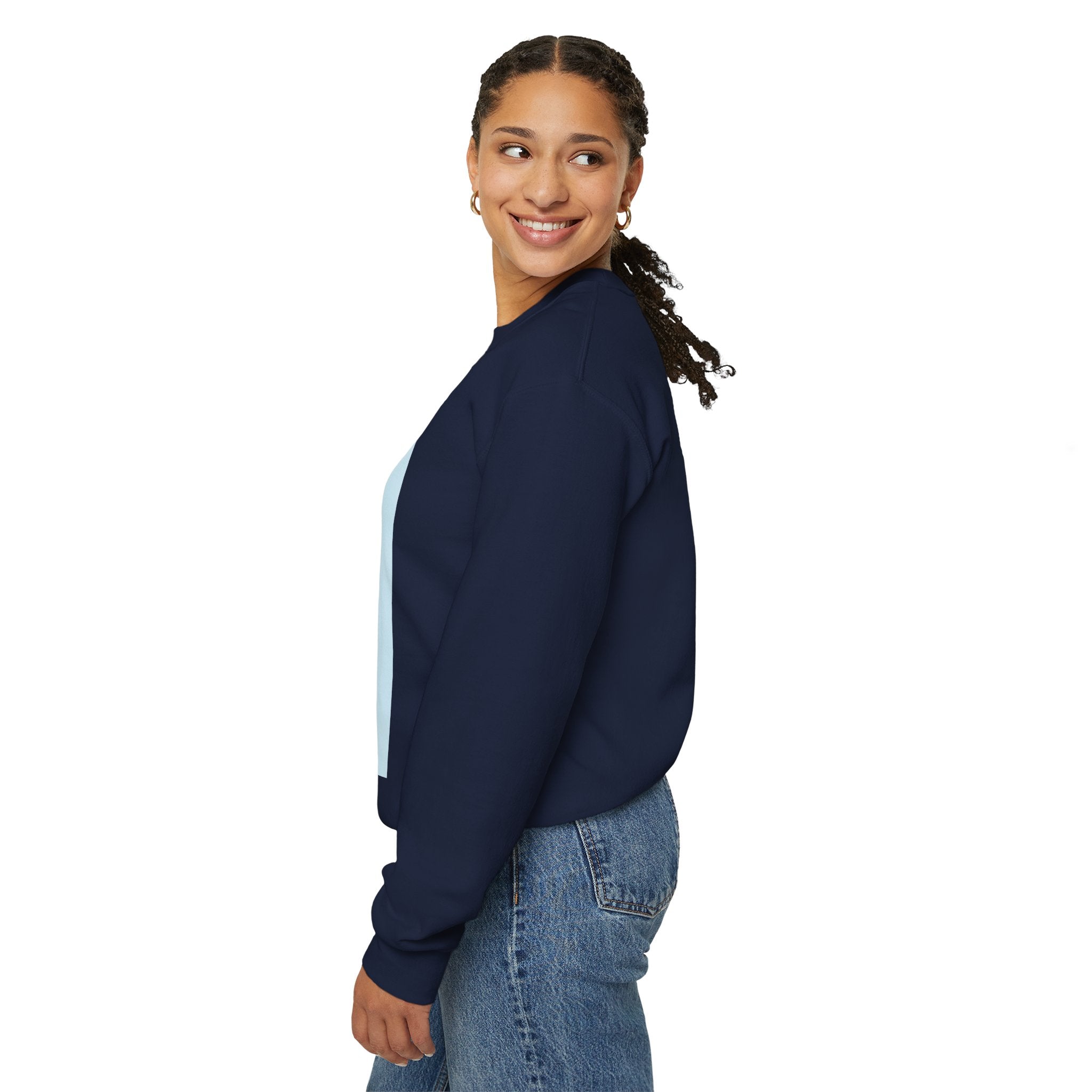 Crewneck Sweatshirt — "Virtue is Sufficient" Minimalist Inspirational Design
