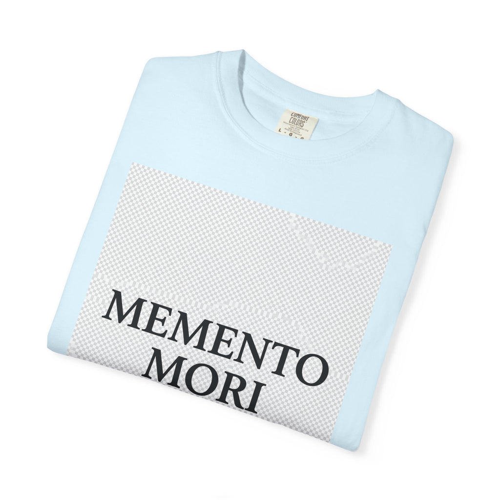 Memento Mori T-Shirt — Minimalist Hourglass Graphic Tee