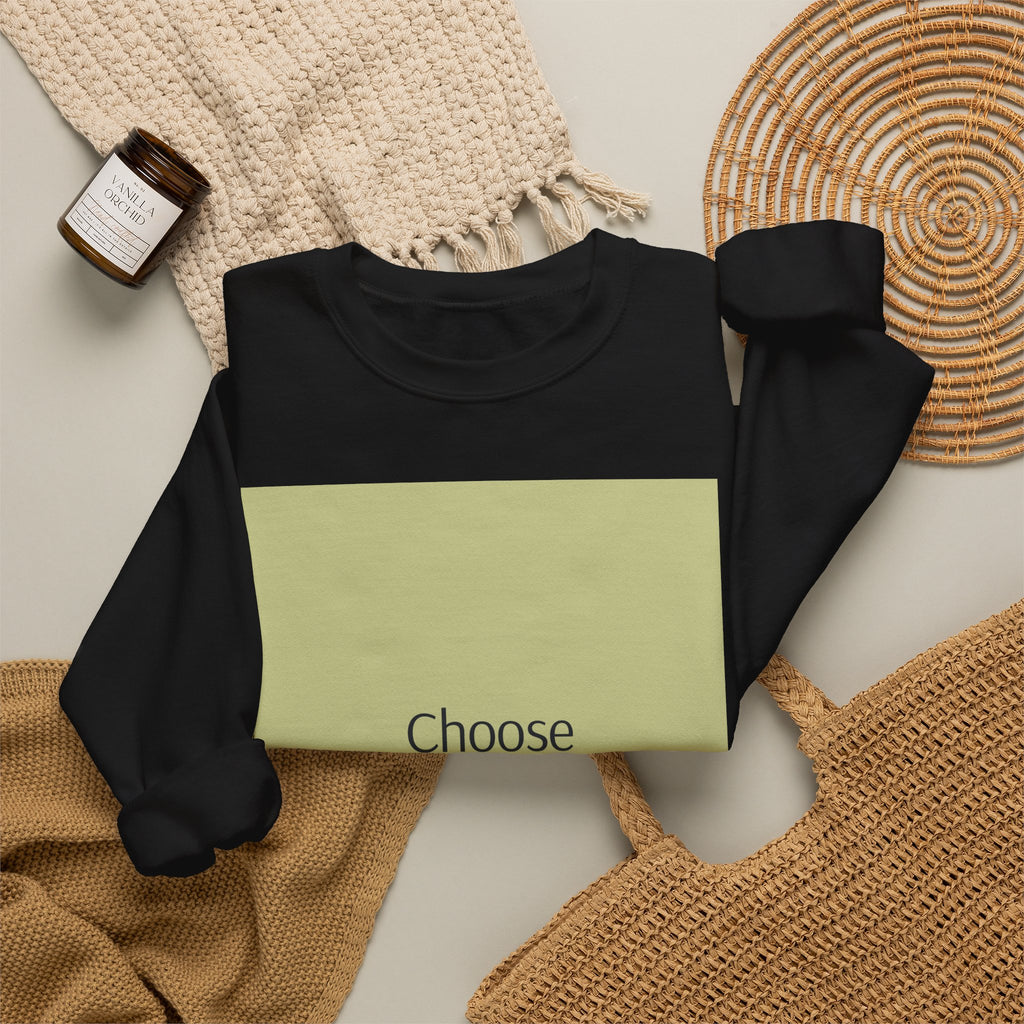 Crewneck Sweatshirt — 'Choose Your Response' Minimalist Motivational Pullover