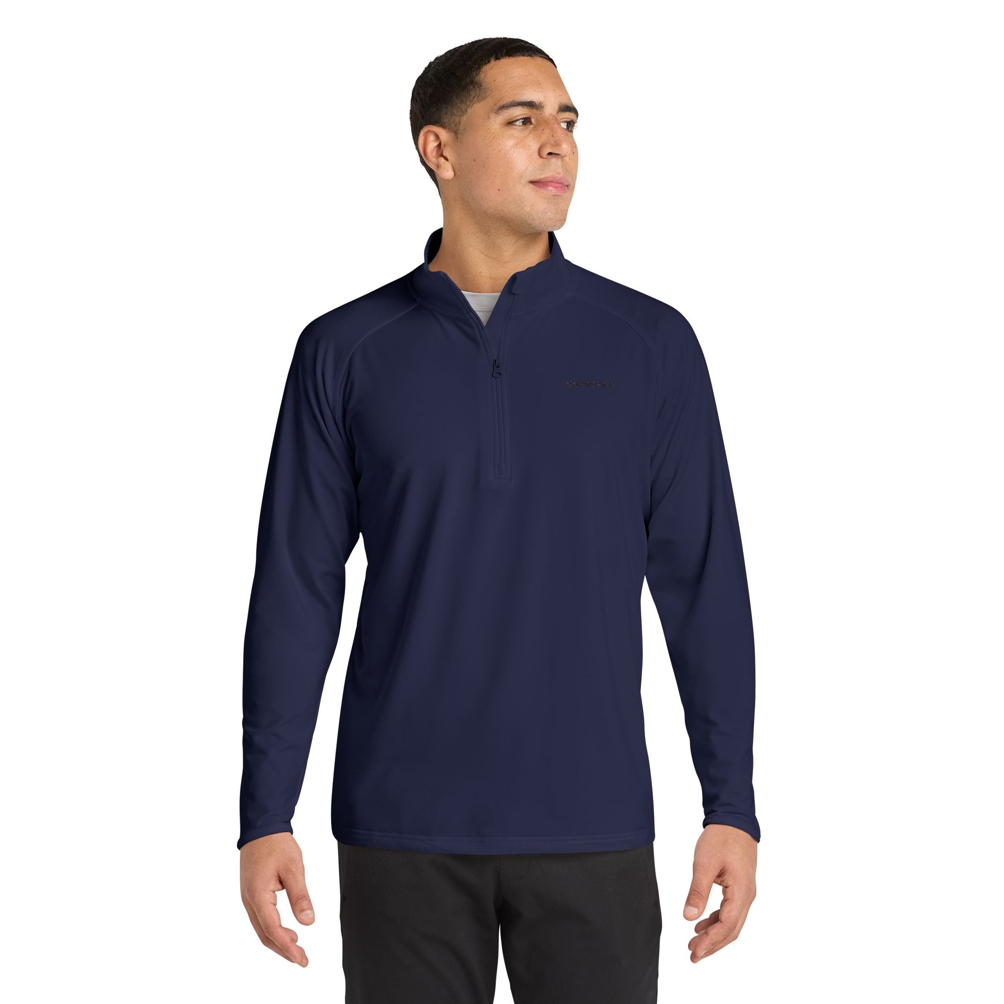 Embroidered Men's Quarter-Zip Pullover — Lightweight Sport-Wick Performance