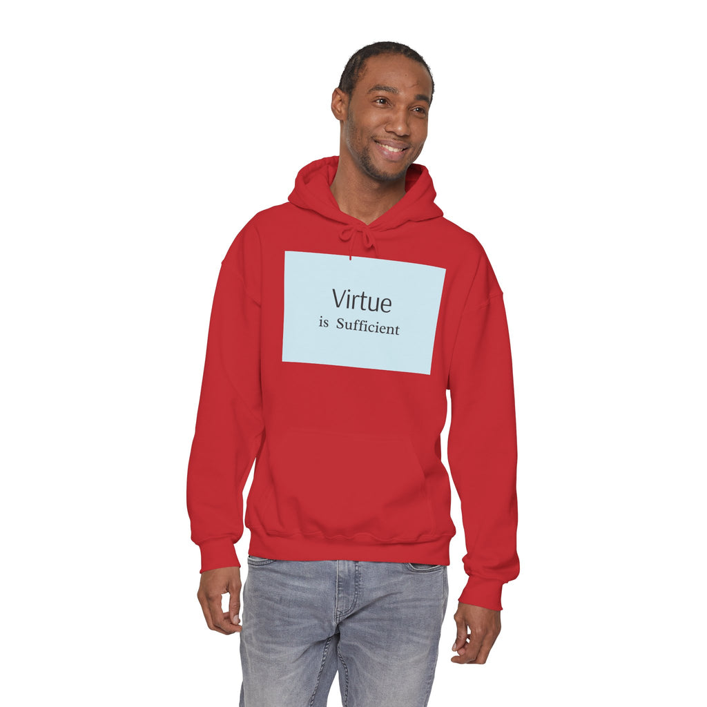 Virtue Is Sufficient Hoodie — Minimalist Inspirational Pullover