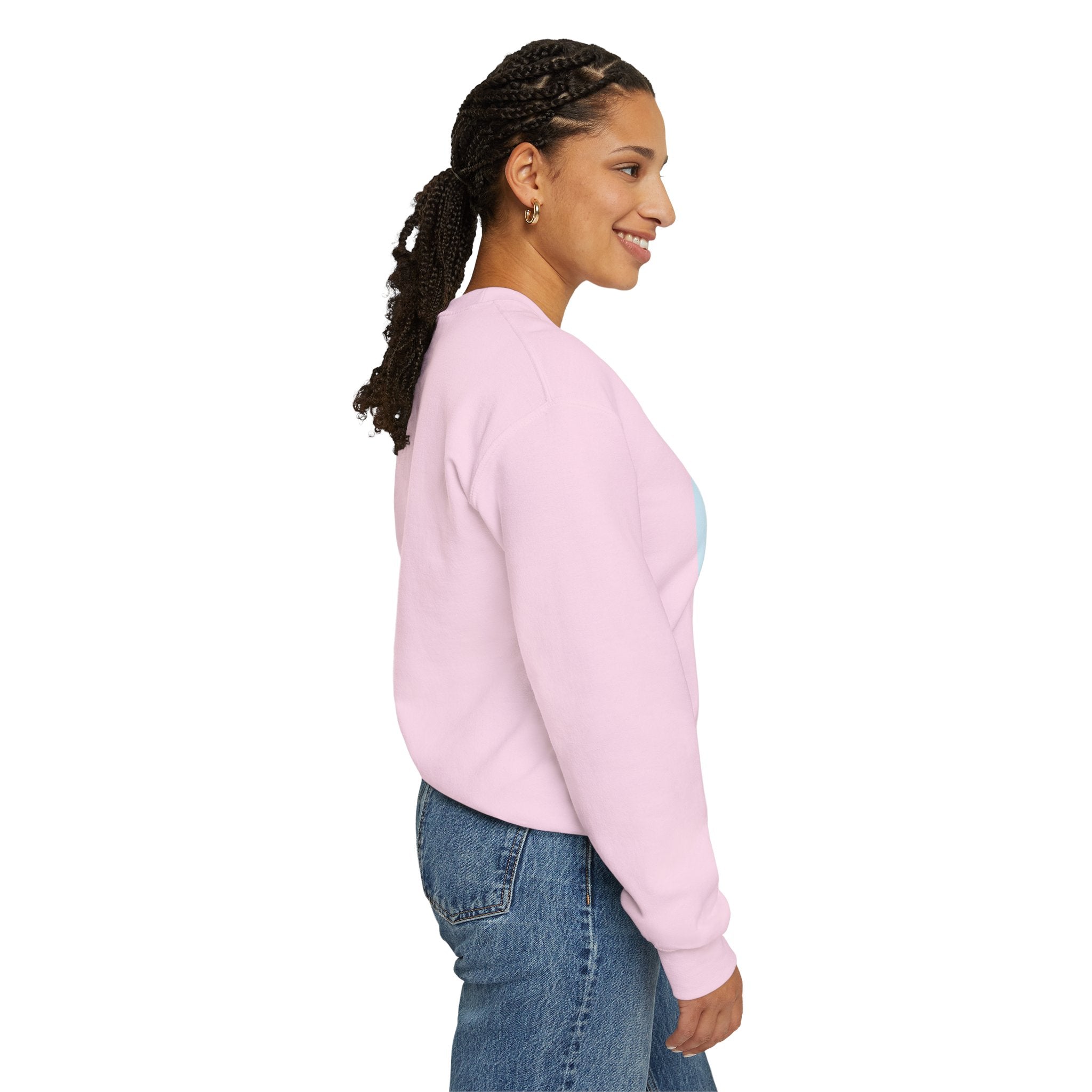 Crewneck Sweatshirt — "Virtue is Sufficient" Minimalist Inspirational Design