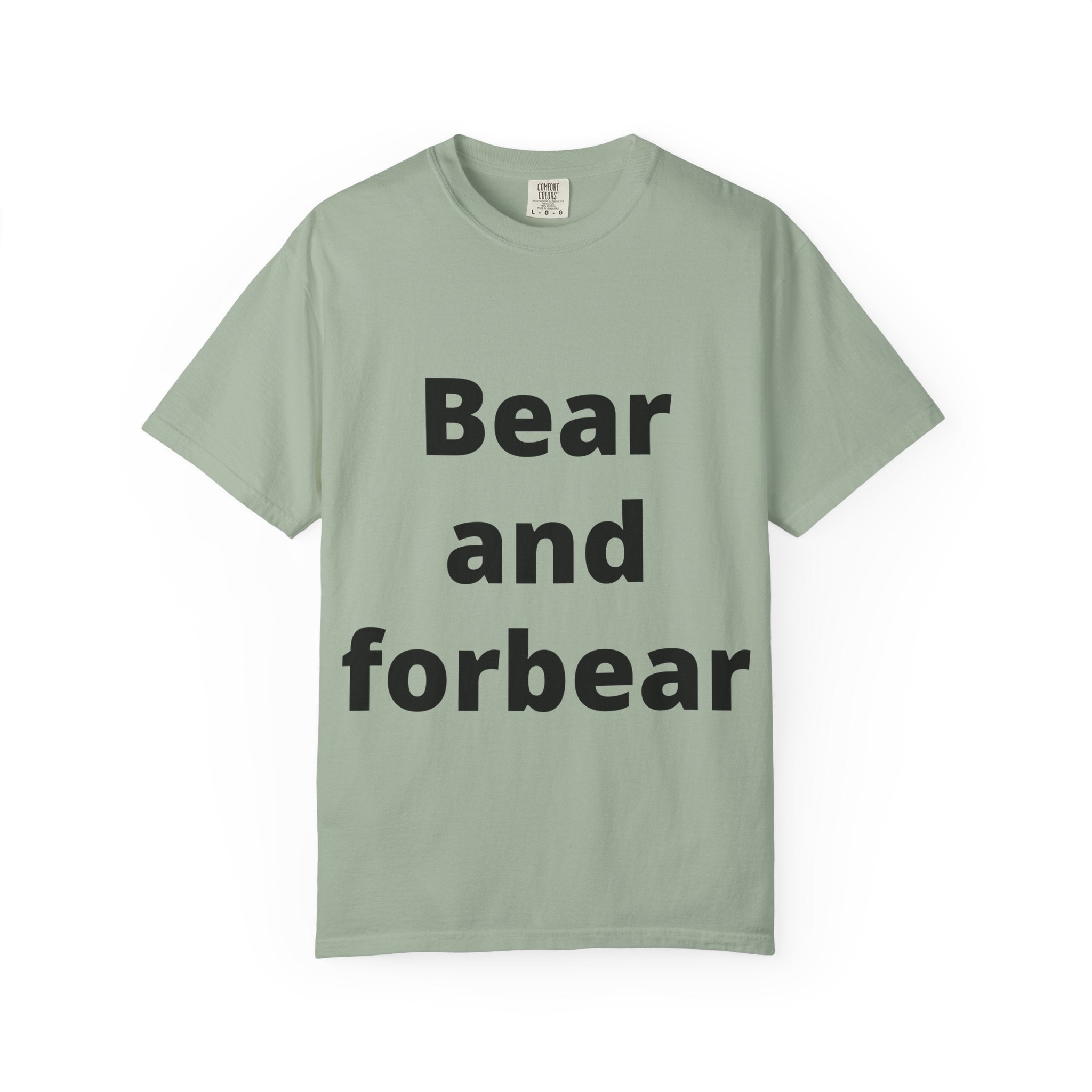Bear and Forbear T-Shirt — Funny Wordplay Tee