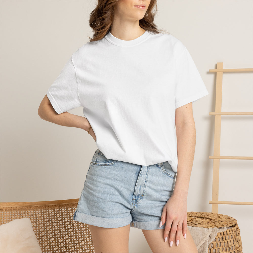Classic Blank Garment-Dyed T-Shirt — Minimal Crew Tee