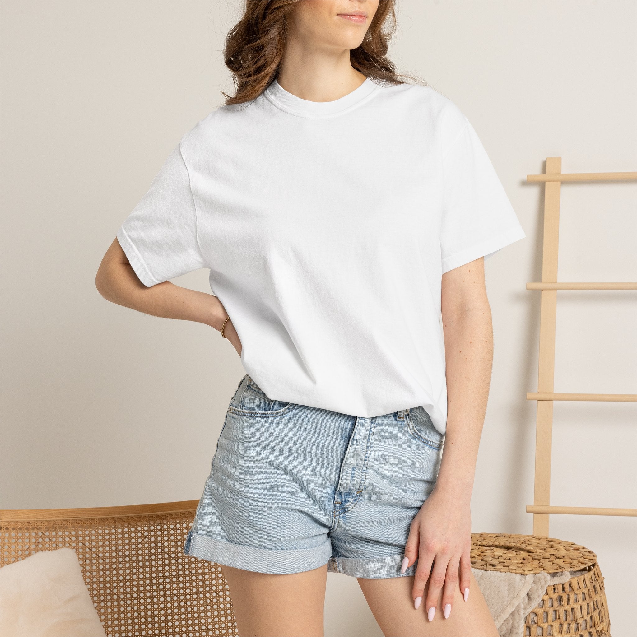 Classic Blank Garment-Dyed T-Shirt — Minimal Crew Tee
