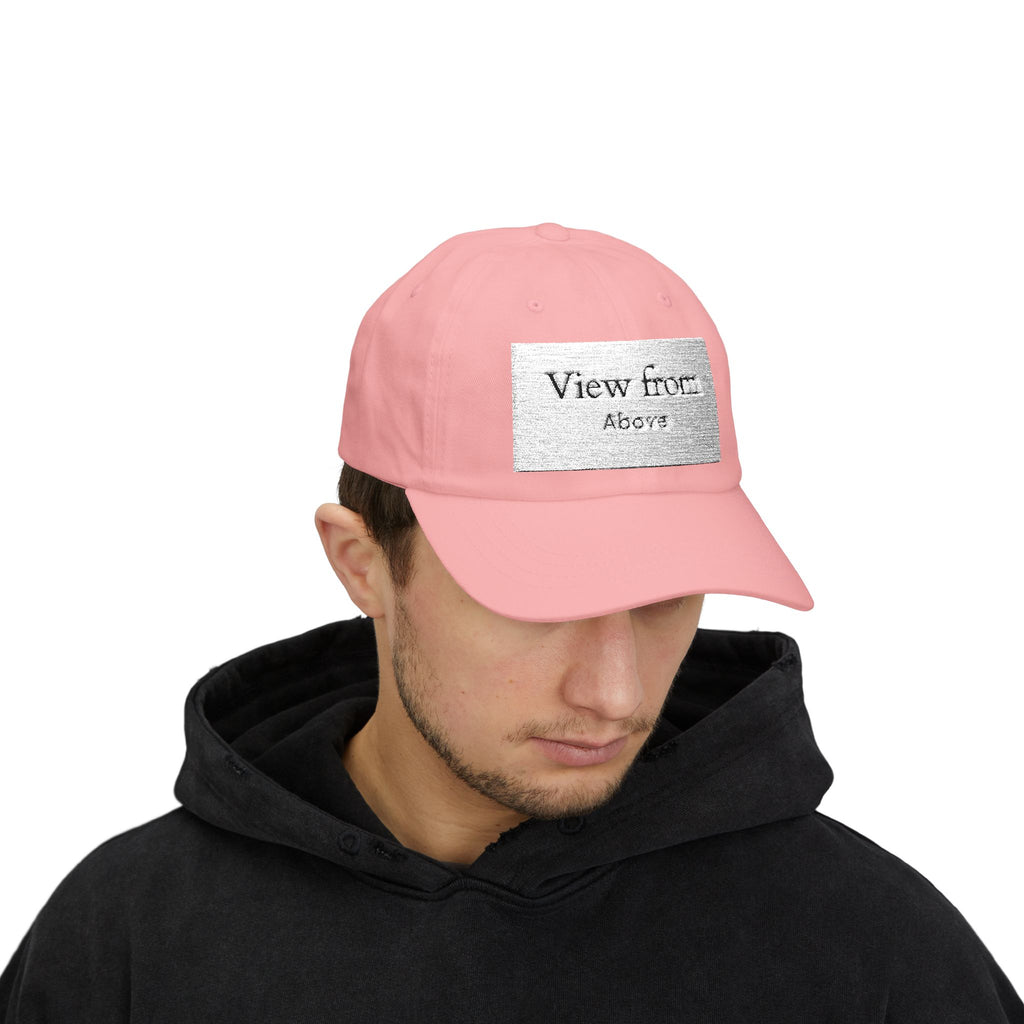Dad Cap — "View From Above" Minimal Patch Baseball Hat
