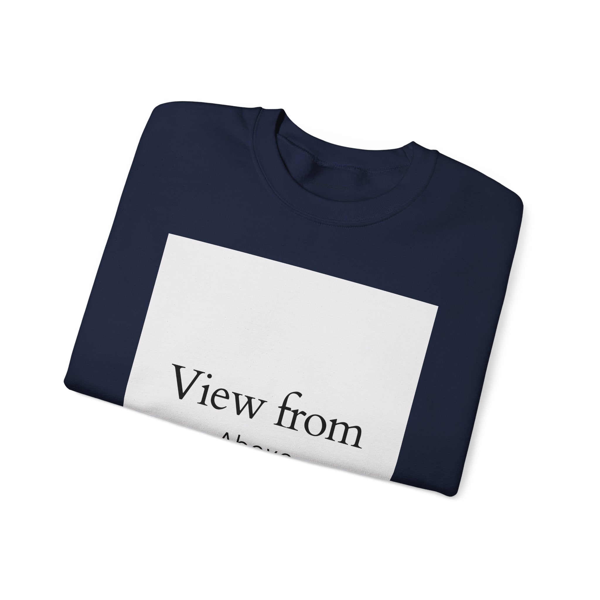 View From Above Crewneck Sweatshirt – Minimal Aesthetic Graphic Pullover