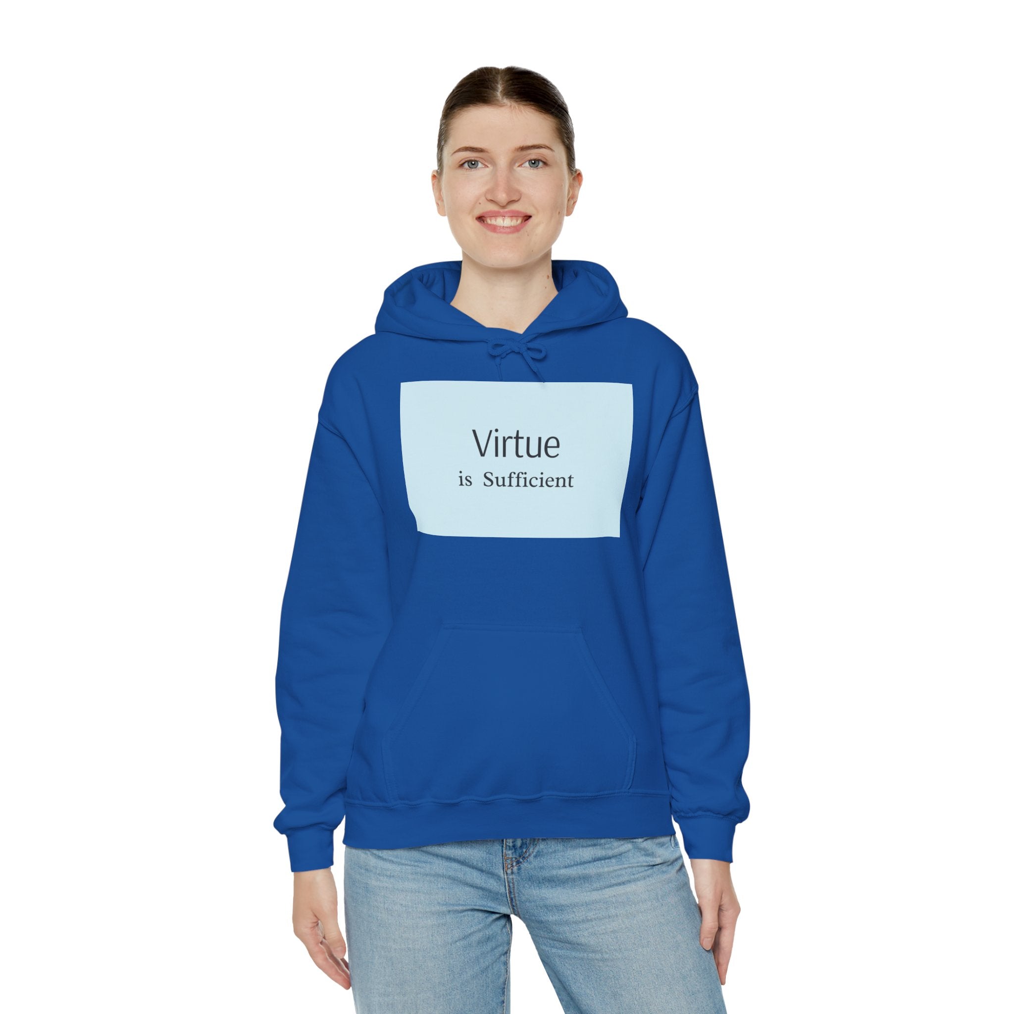 Virtue Is Sufficient Hoodie — Minimalist Inspirational Pullover