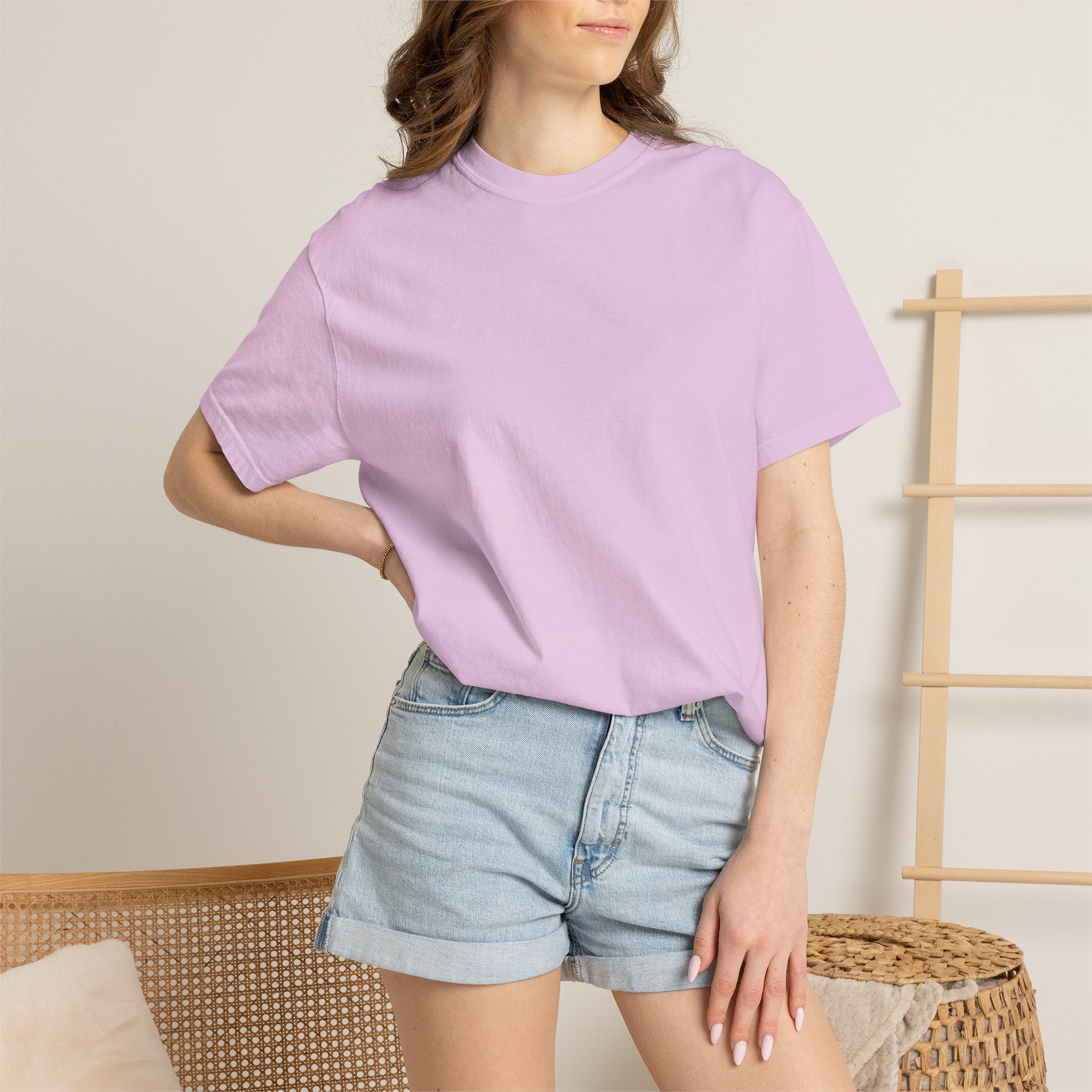 Classic Blank Garment-Dyed T-Shirt — Minimal Crew Tee