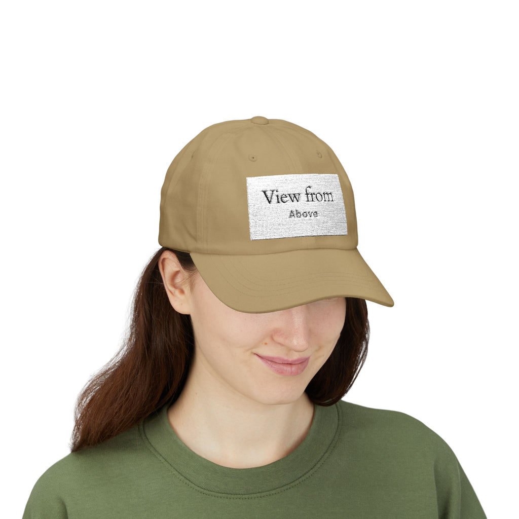 Dad Cap — "View From Above" Minimal Patch Baseball Hat