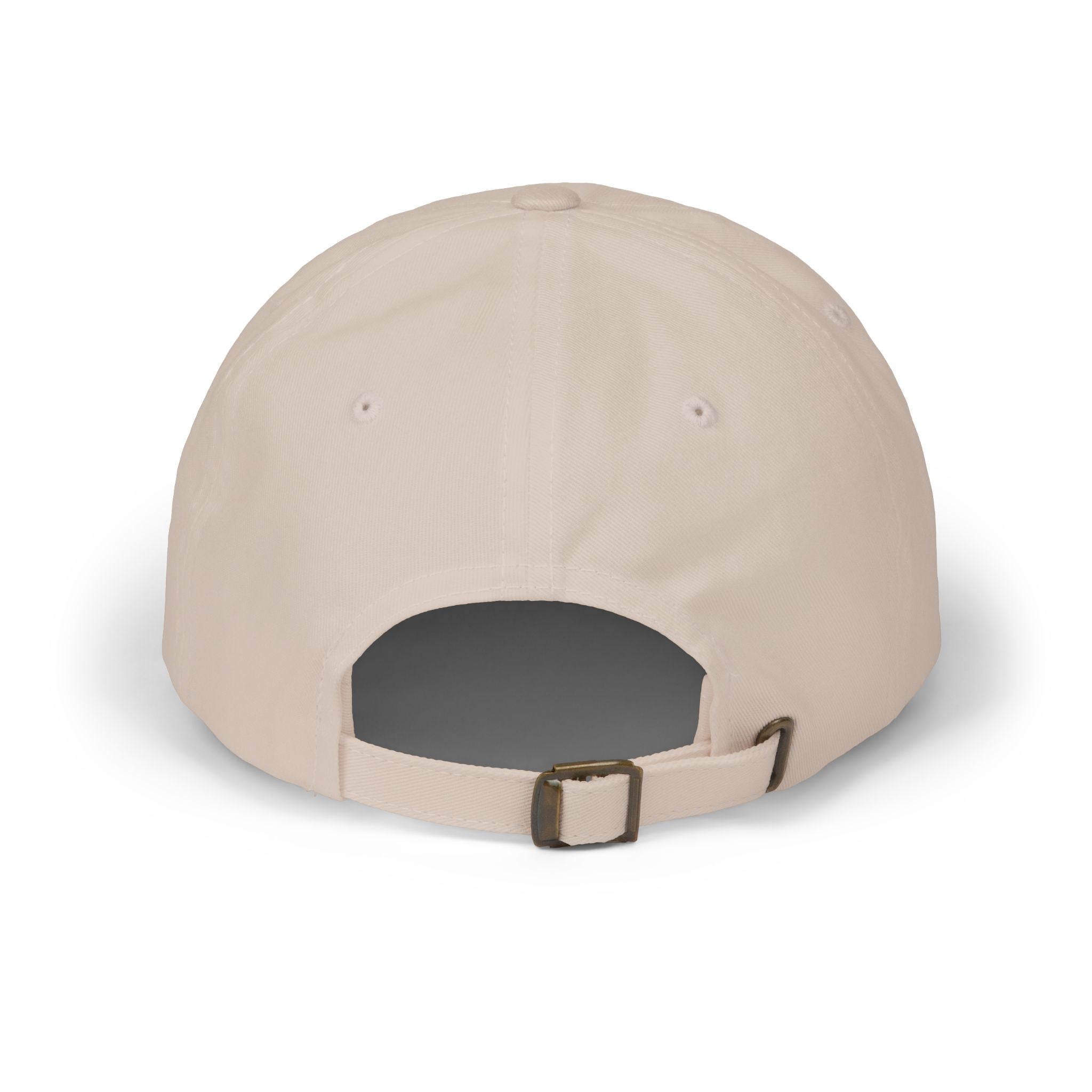 Memento Mori Dad Cap — Minimalist White Embroidered Baseball Hat