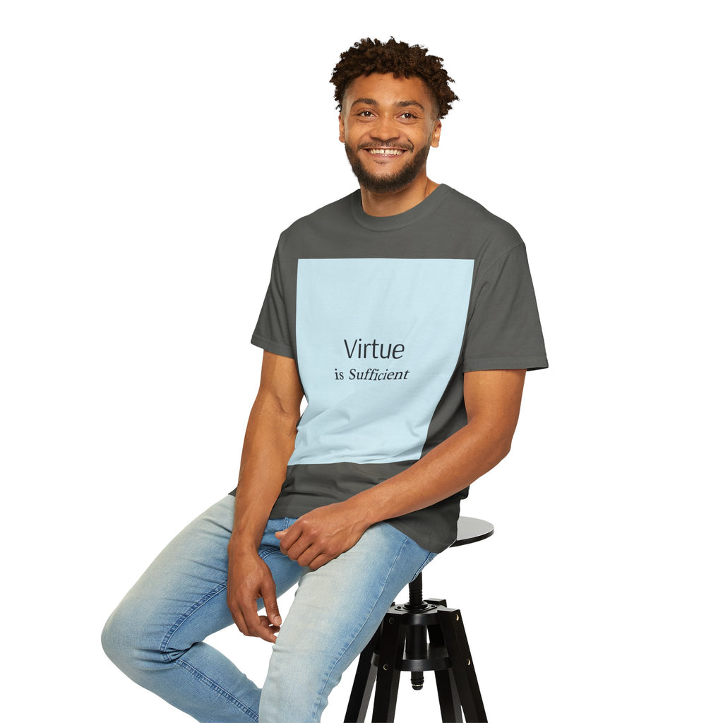 T-Shirt — "Virtue is Sufficient" Minimalist Inspirational Tee