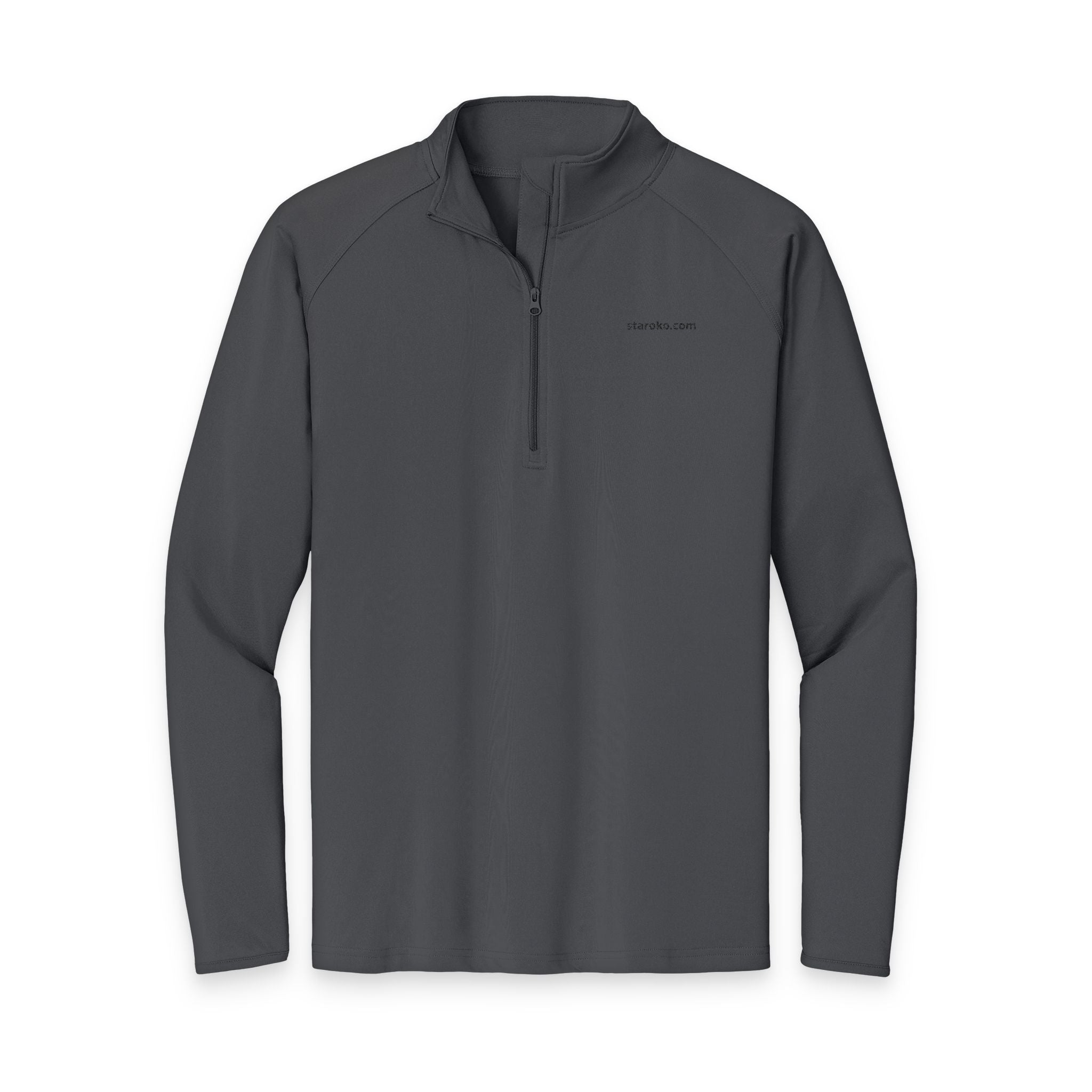 Embroidered Men's Quarter-Zip Pullover — Lightweight Sport-Wick Performance