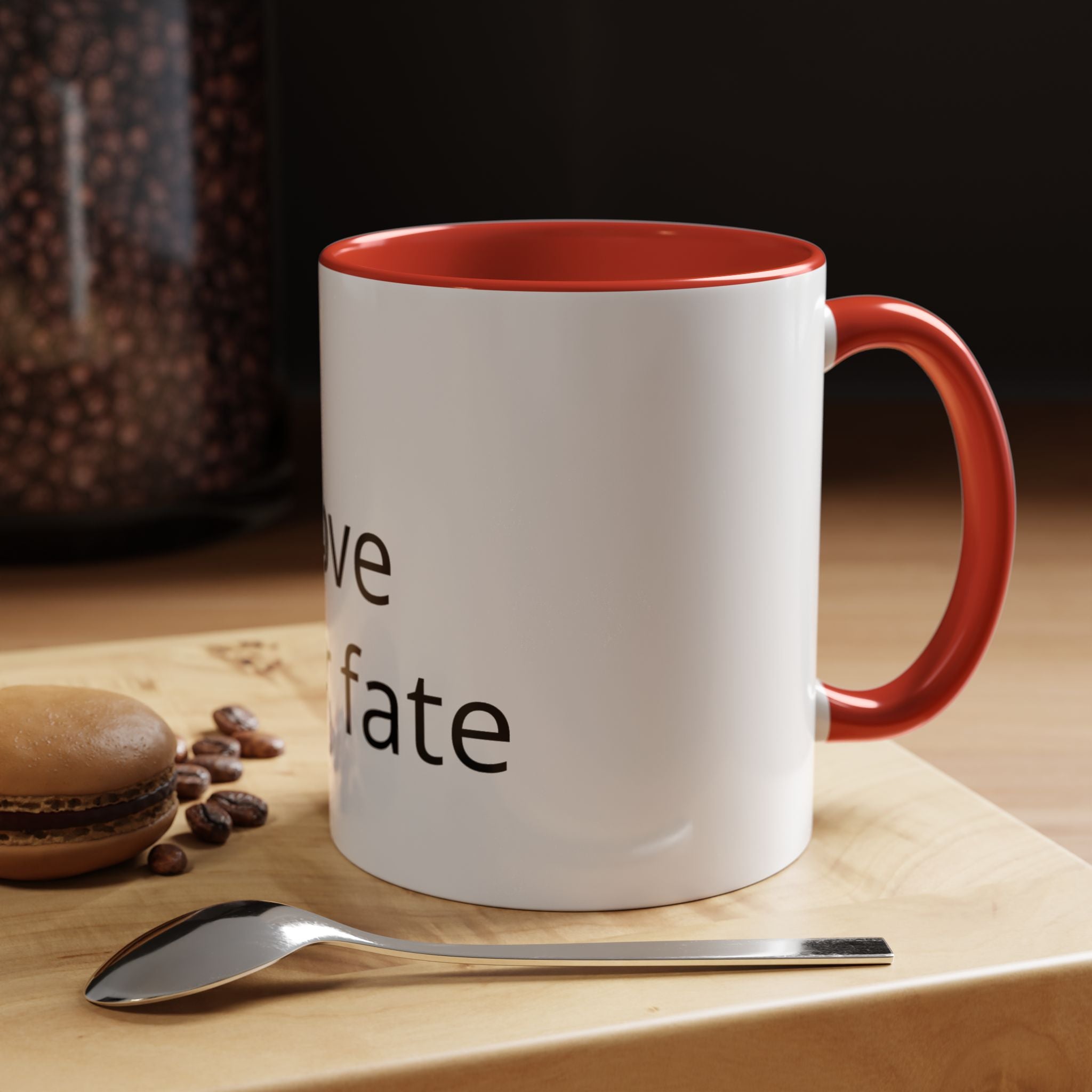 Accent Coffee Mug — "Love Your Fate" Inspirational Ceramic Mug (11/15 oz)