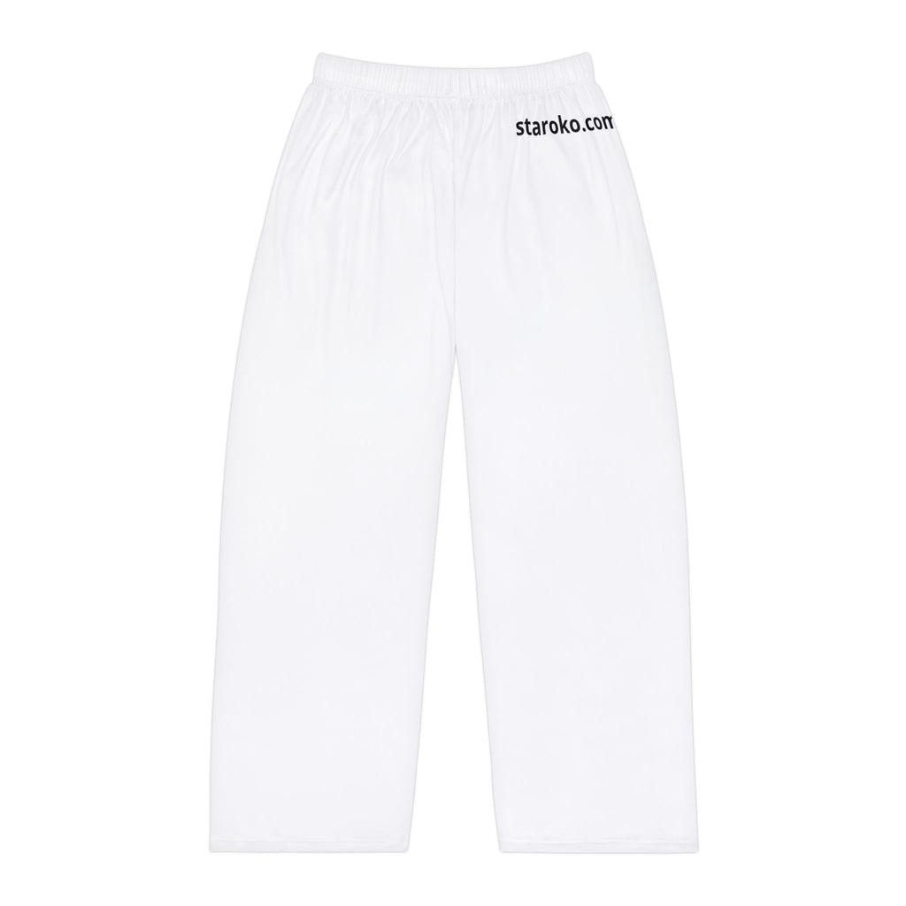 Men's White Pajama Pants — Lightweight Lounge Sleepwear