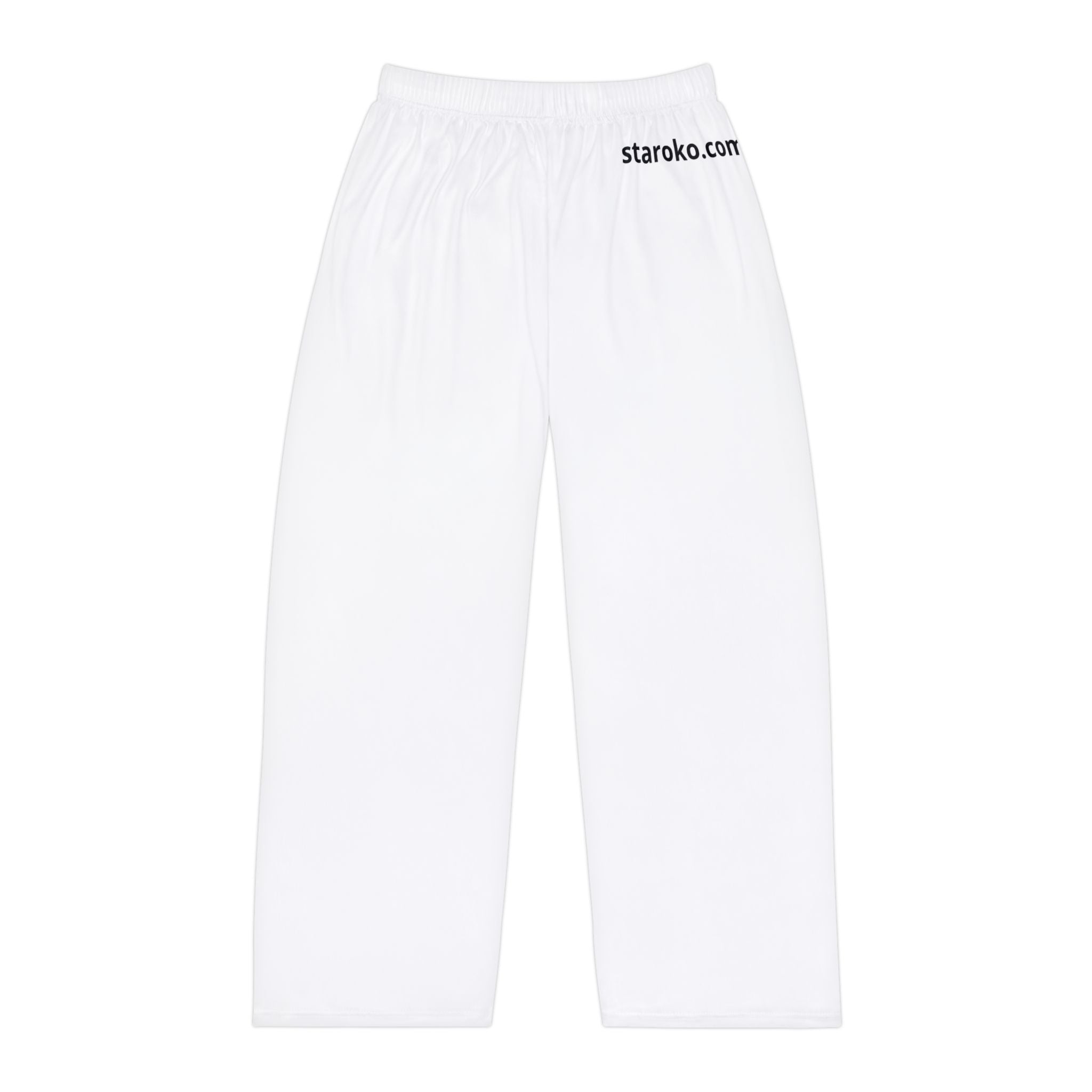 Men's White Pajama Pants — Lightweight Lounge Sleepwear