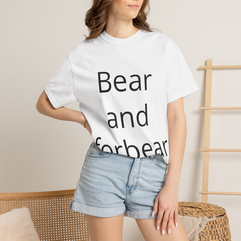 Bear and Forbear T-Shirt — Funny Wordplay Tee