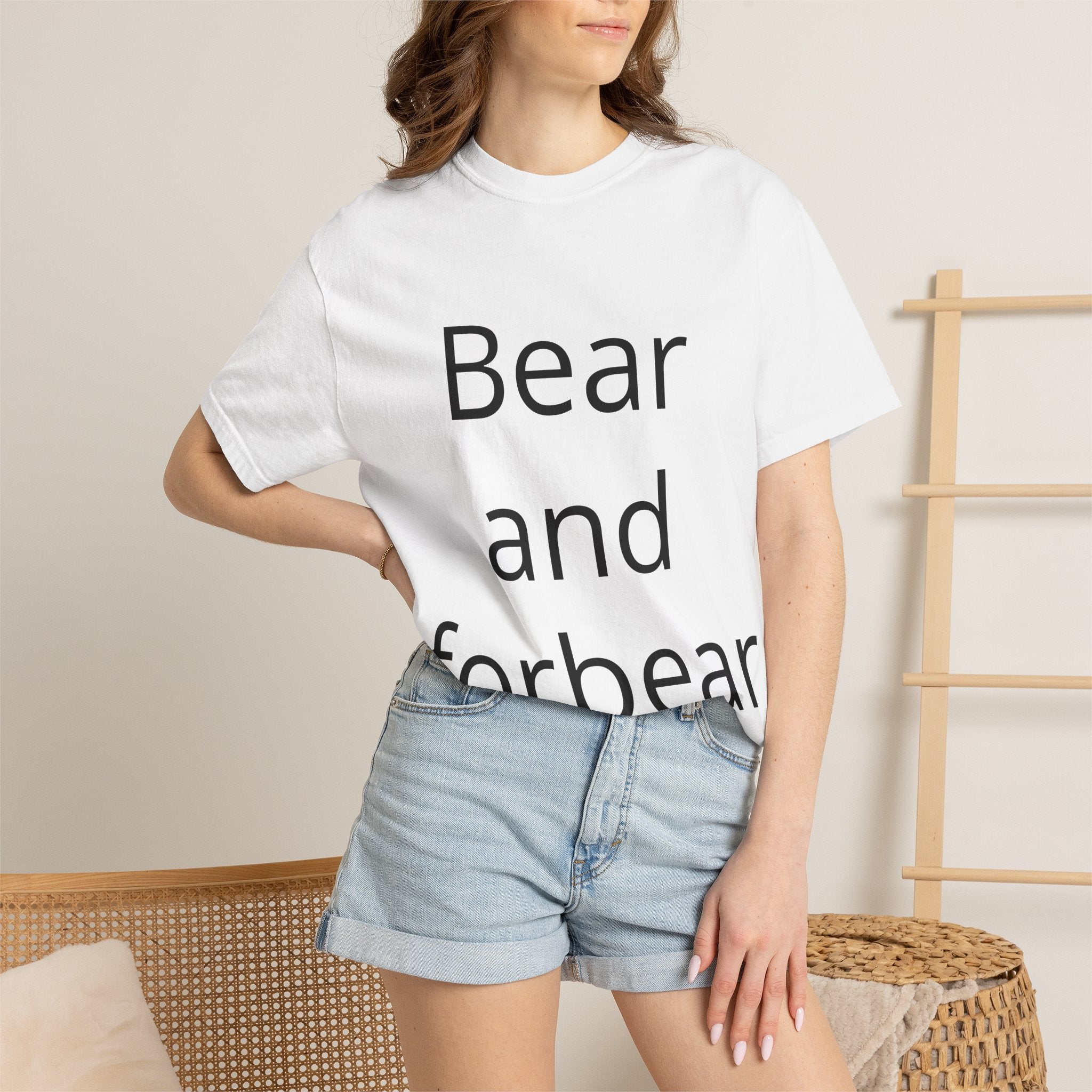 Bear and Forbear T-Shirt — Funny Wordplay Tee