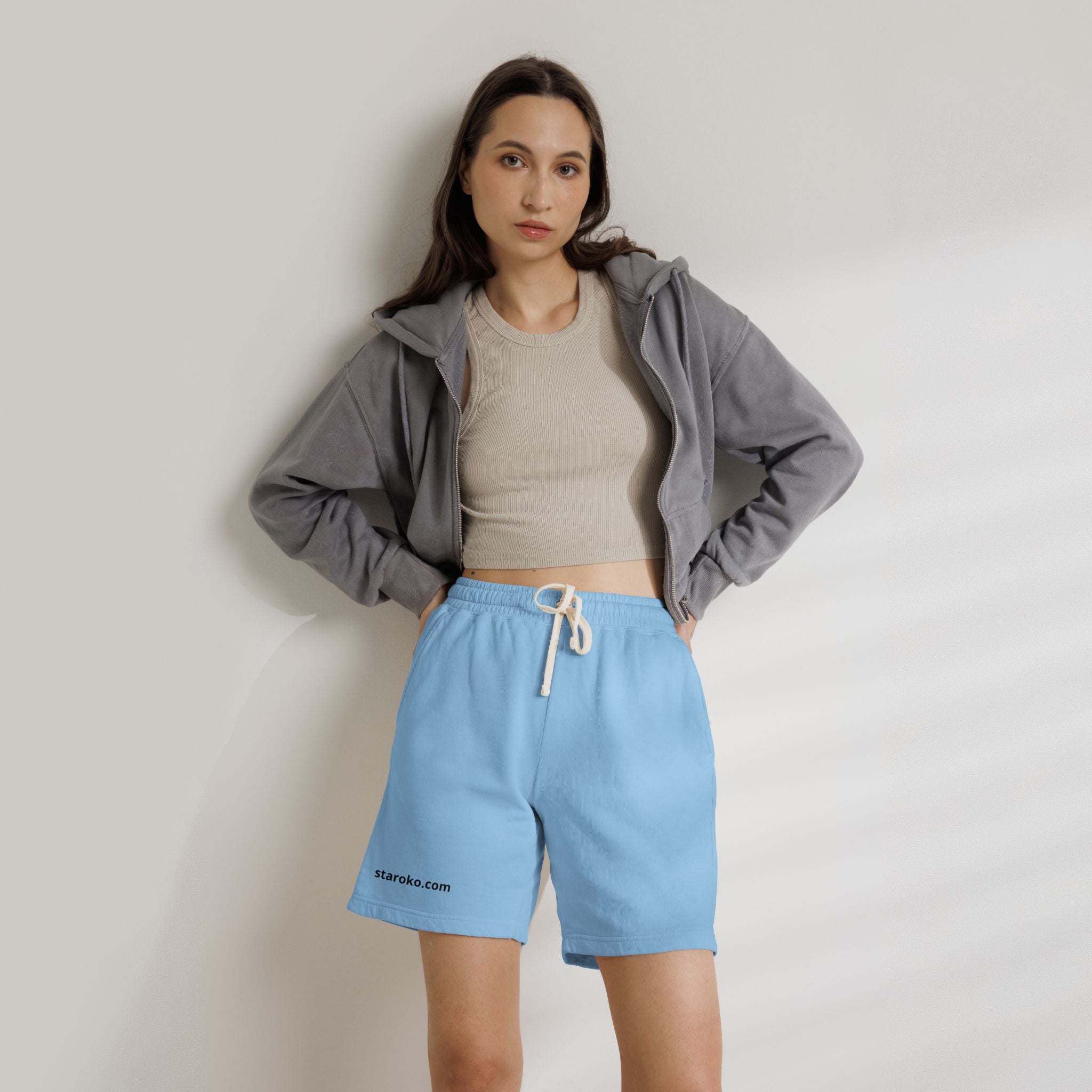 Lightweight Fleece Sweat Shorts — Garment-Dyed Casual Lounge Shorts