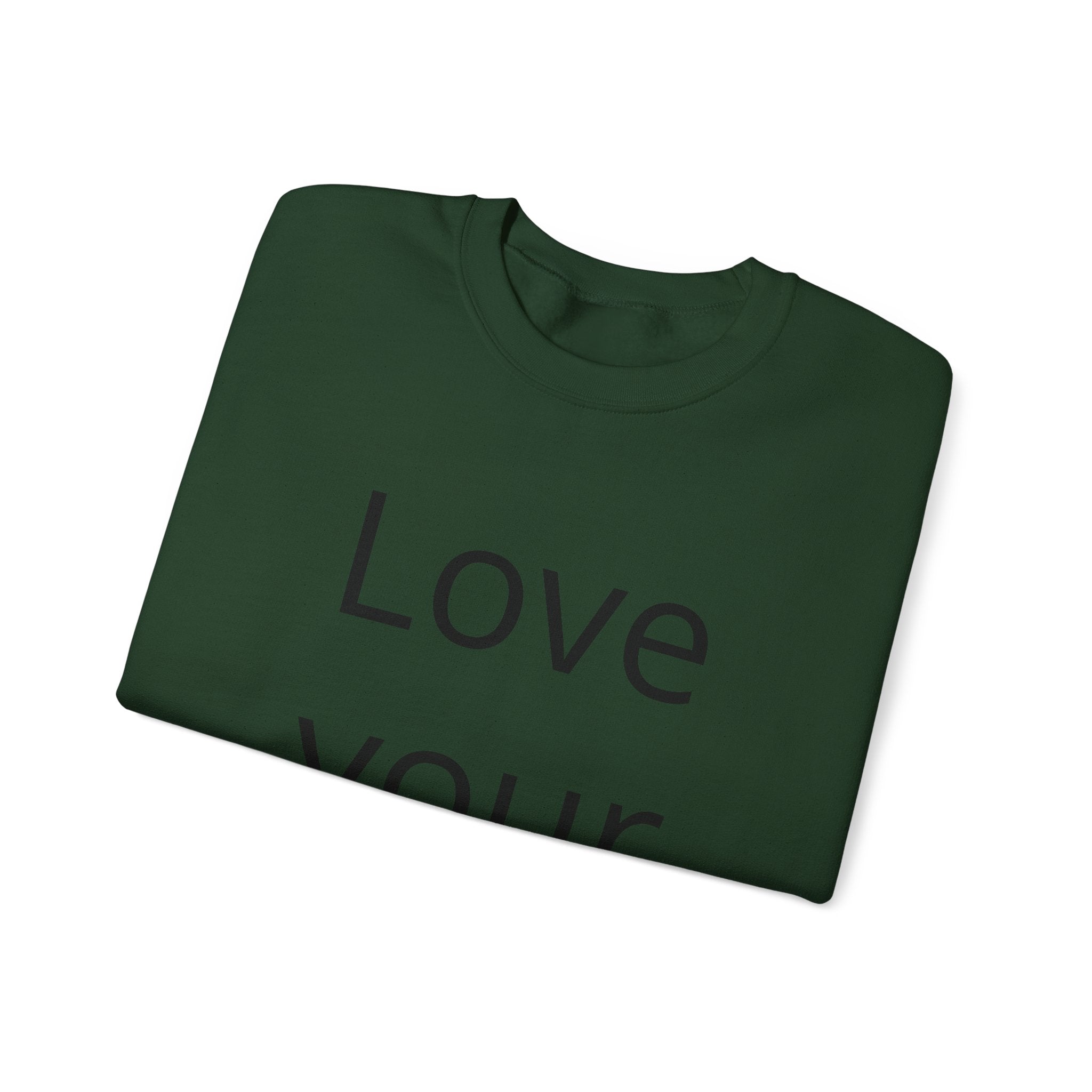 Crewneck Sweatshirt “Love Your Fate” – Minimal Inspirational Pullover