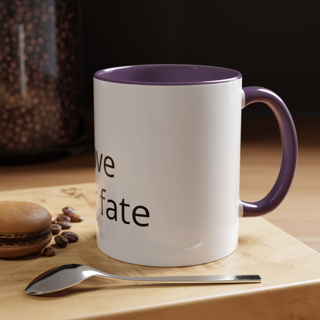 Accent Coffee Mug — "Love Your Fate" Inspirational Ceramic Mug (11/15 oz)