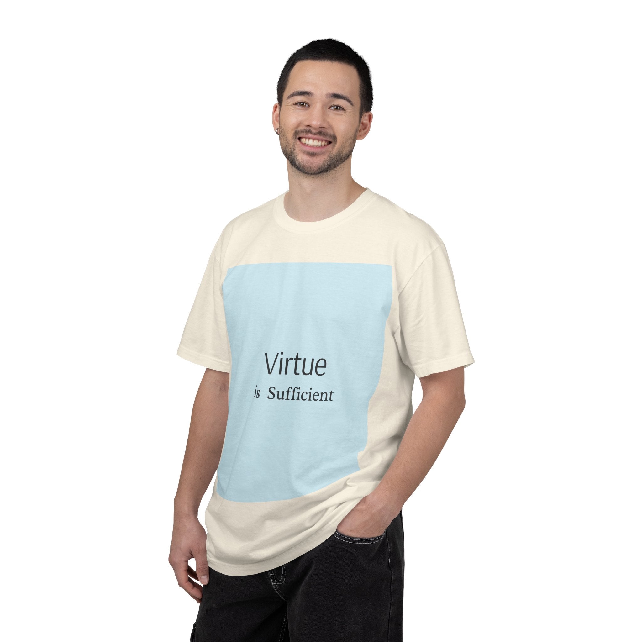 T-Shirt — "Virtue is Sufficient" Minimalist Inspirational Tee