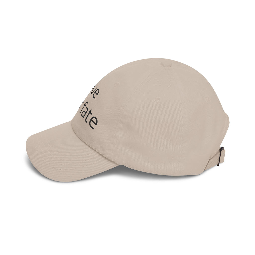 Love Your Fate Dad Cap – Minimal Embroidered White Baseball Hat