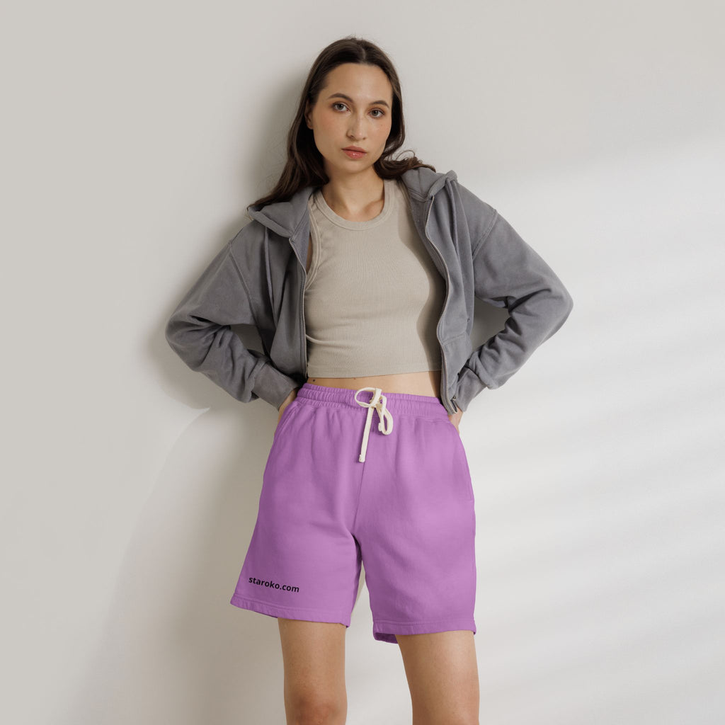Lightweight Fleece Sweat Shorts — Garment-Dyed Casual Lounge Shorts