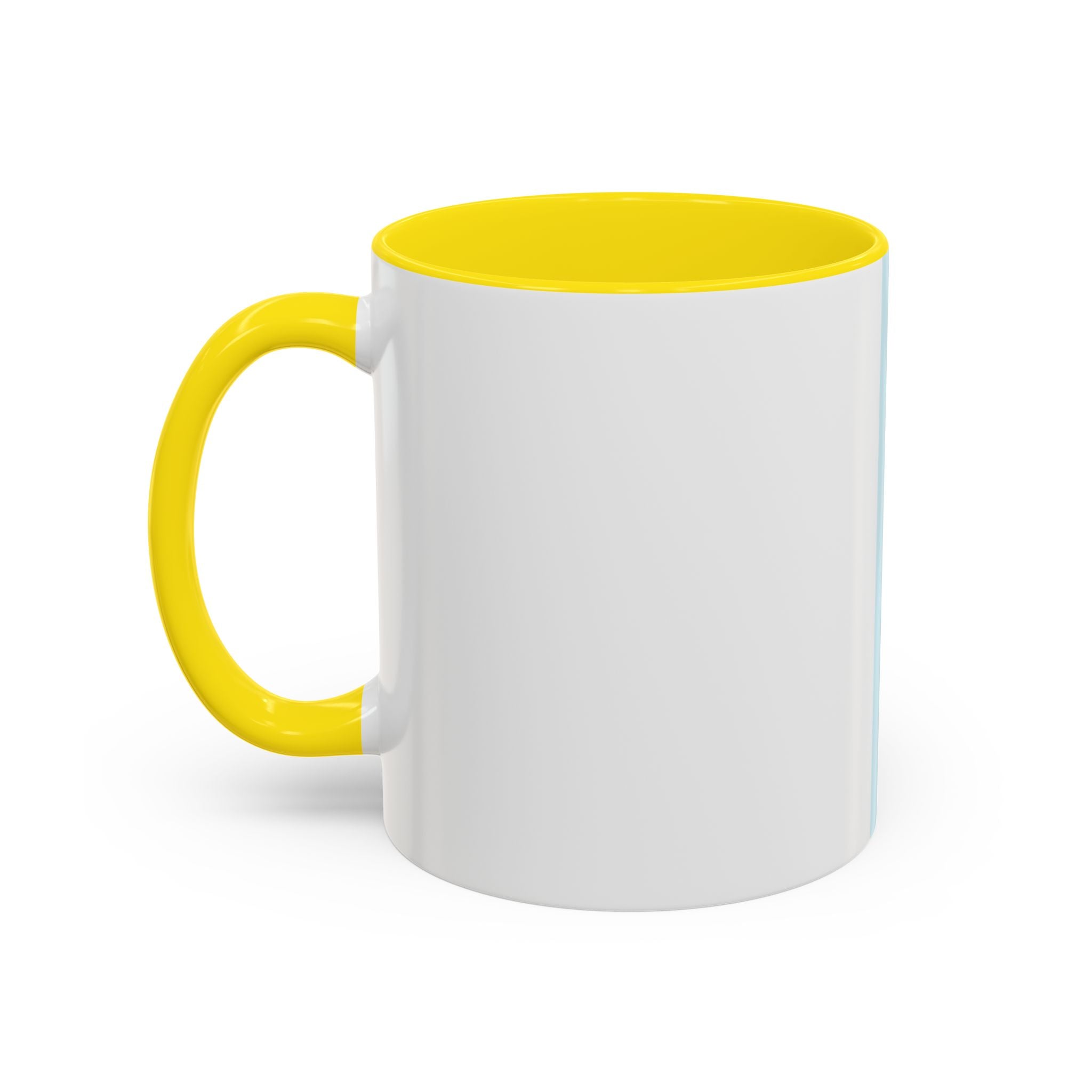 Virtue Is Sufficient Accent Coffee Mug — Inspirational Light Blue Ceramic
