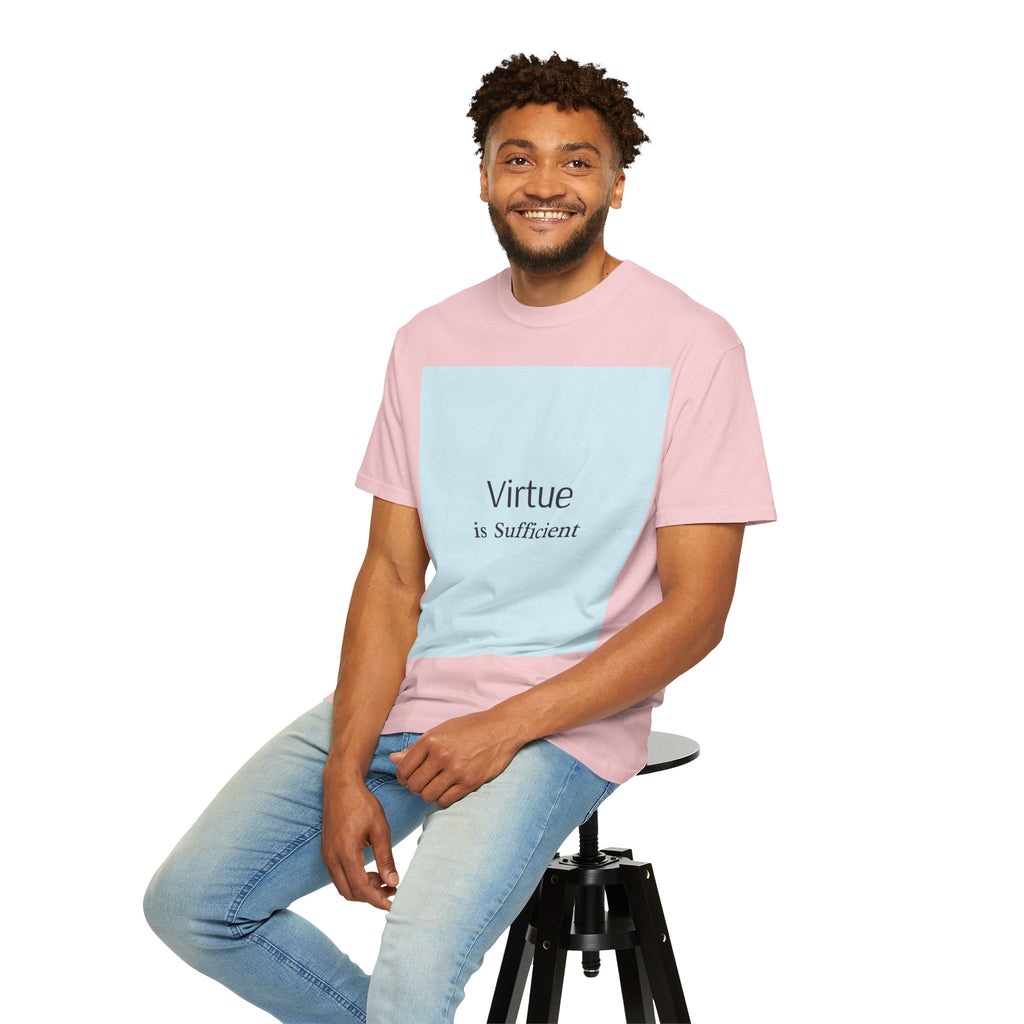 T-Shirt — "Virtue is Sufficient" Minimalist Inspirational Tee