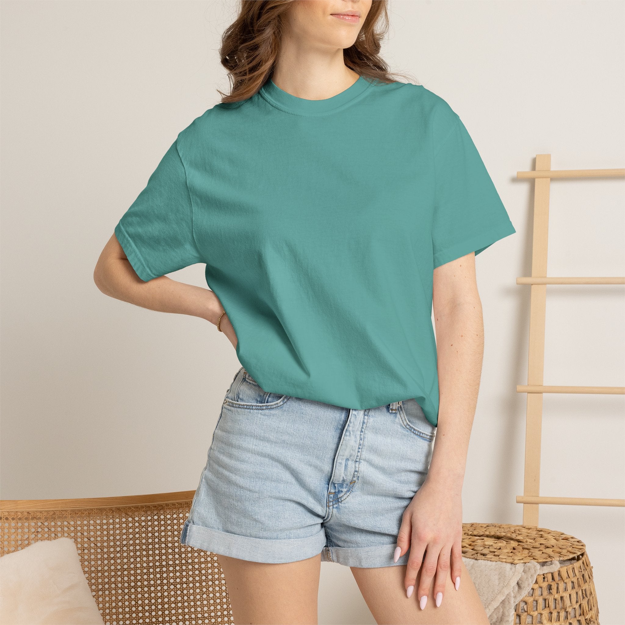 Classic Blank Garment-Dyed T-Shirt — Minimal Crew Tee