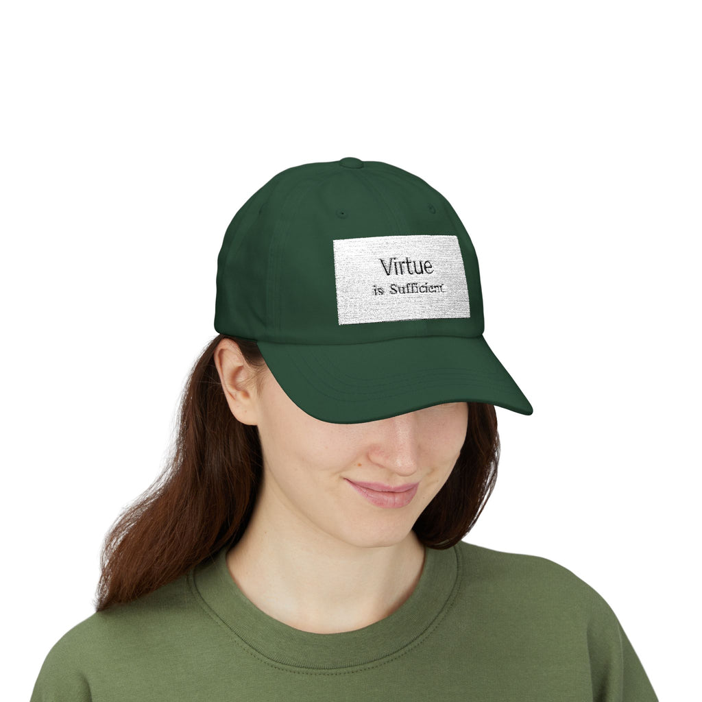 Dad Cap — "Virtue is Sufficient" Embroidered Classic Hat