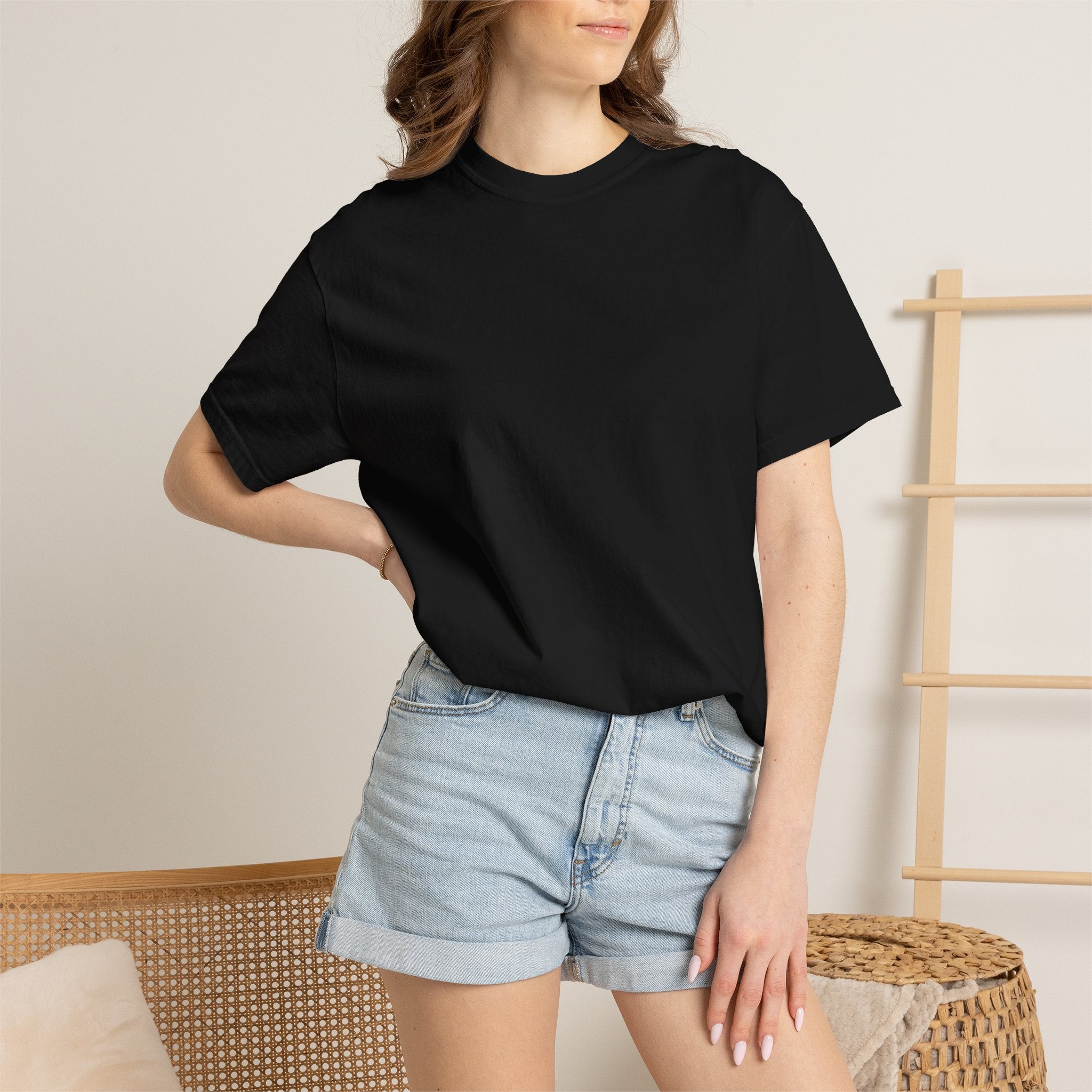 Classic Blank Garment-Dyed T-Shirt — Minimal Crew Tee