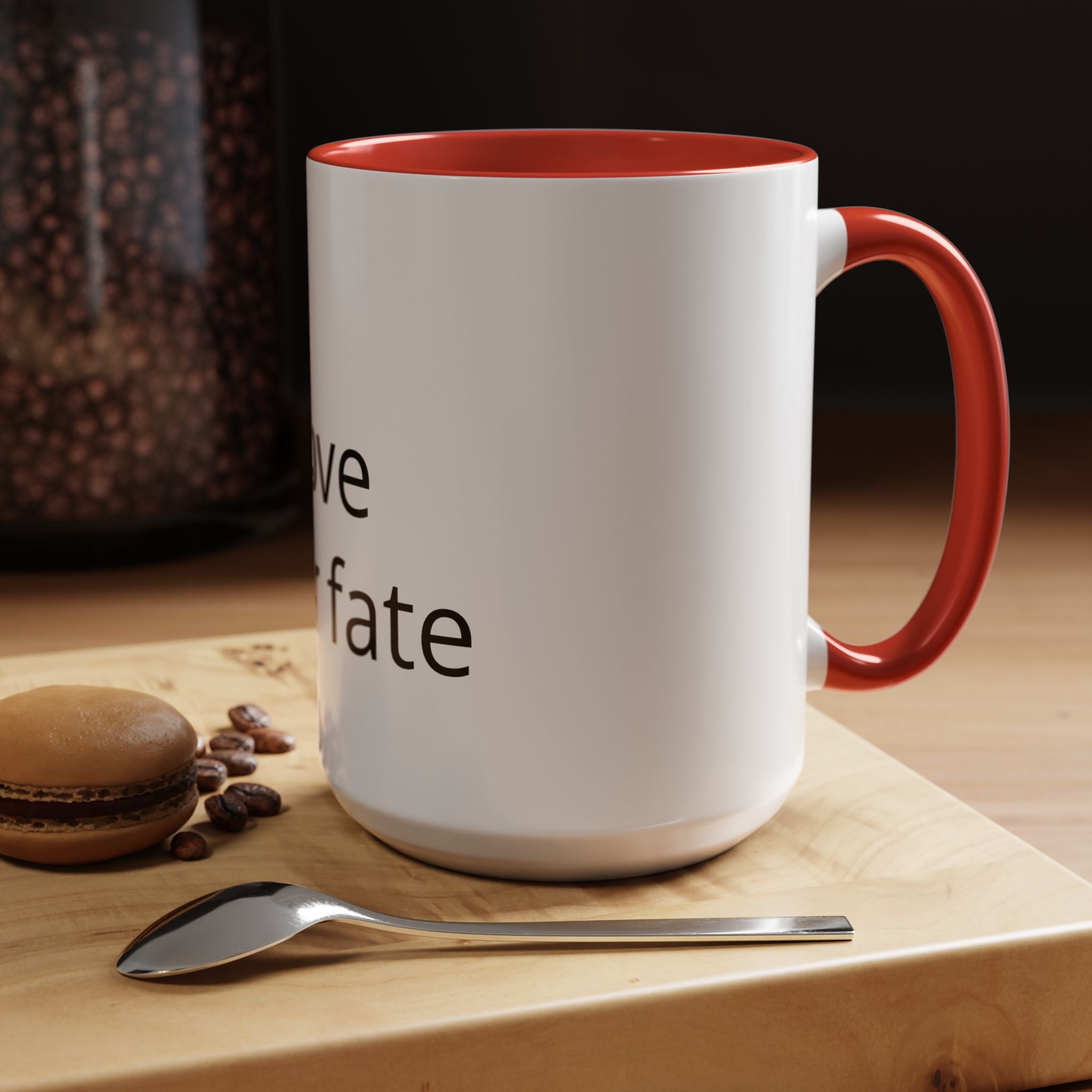 Accent Coffee Mug — "Love Your Fate" Inspirational Ceramic Mug (11/15 oz)