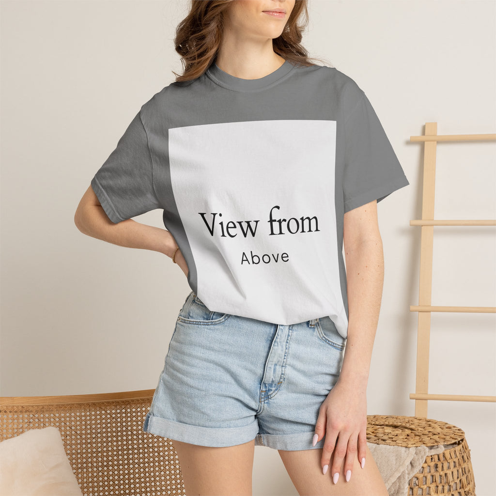 View From Above T-Shirt — Minimal Typography Graphic Tee