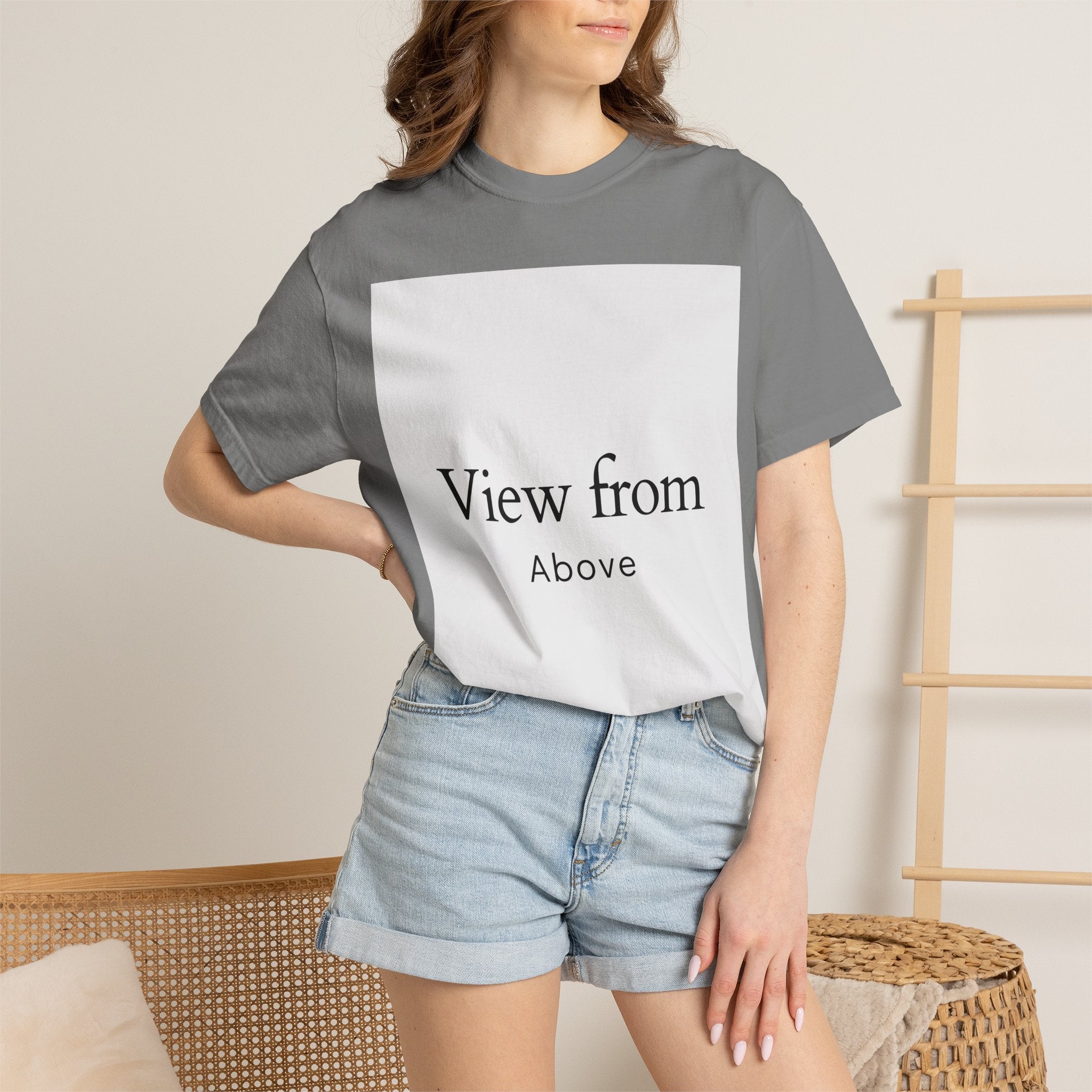 View From Above T-Shirt — Minimal Typography Graphic Tee