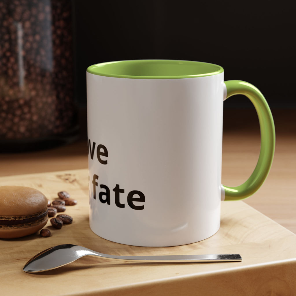 Accent Coffee Mug — "Love Your Fate" Inspirational Ceramic Mug (11/15 oz)
