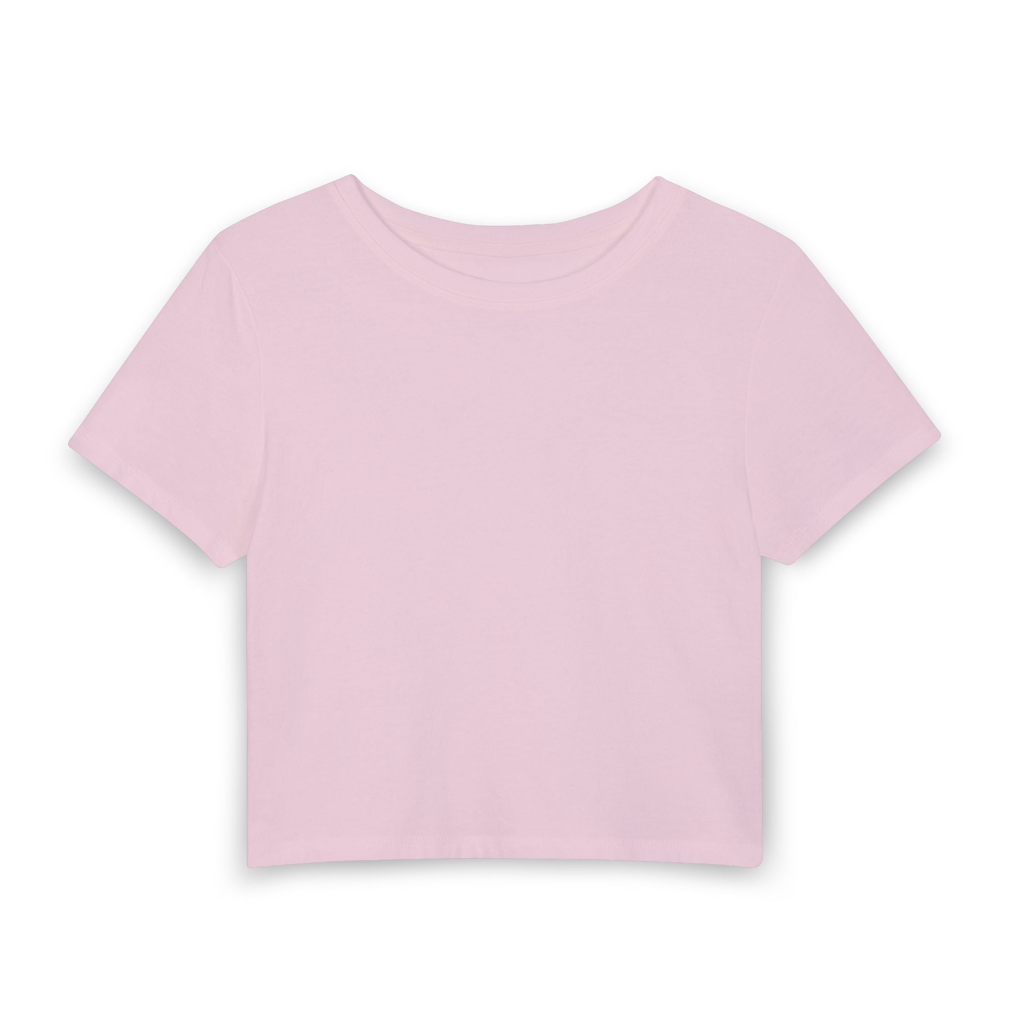 Minimalist 'Stay Calm' Women's Baby Tee — Cropped White Graphic Tee