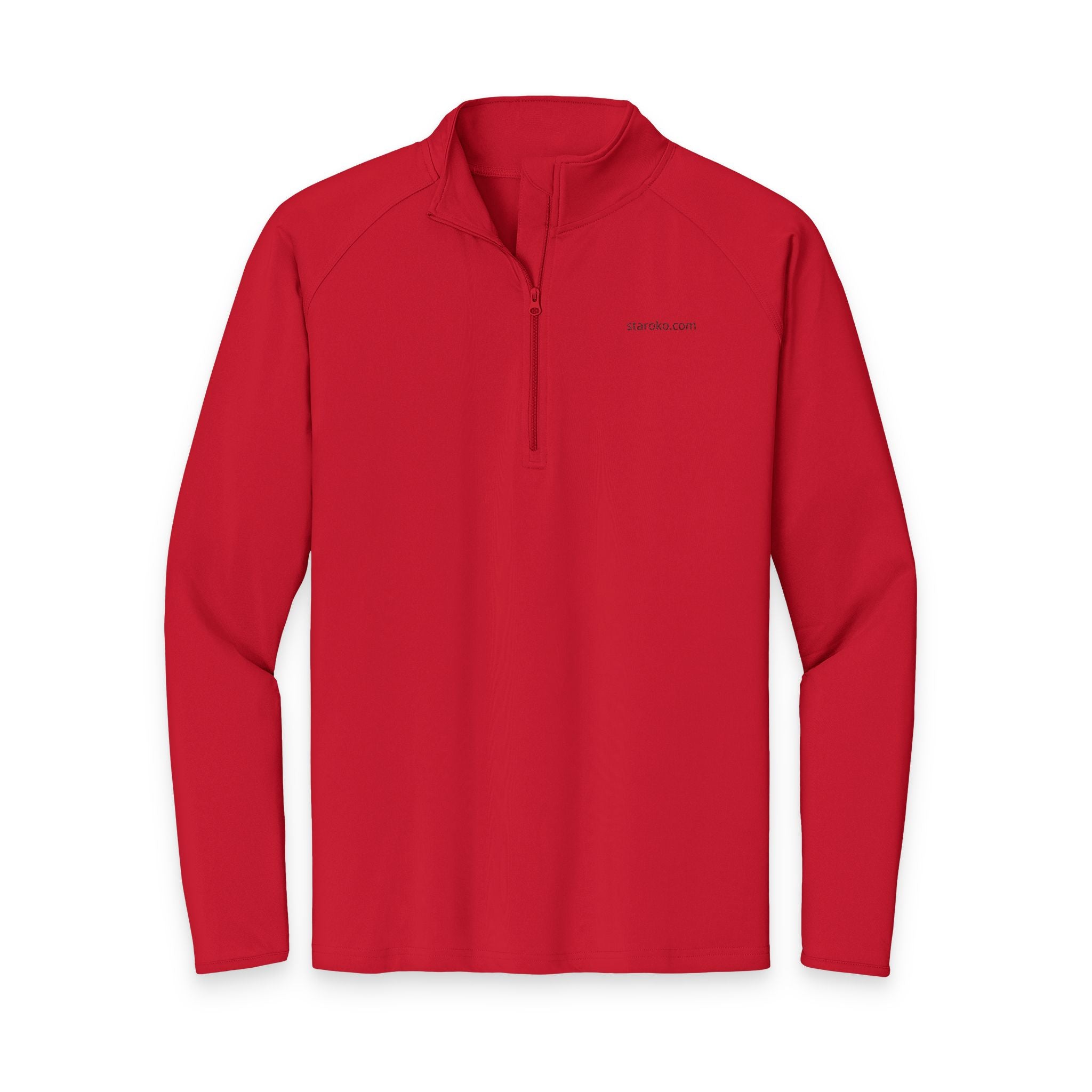 Embroidered Men's Quarter-Zip Pullover — Lightweight Sport-Wick Performance