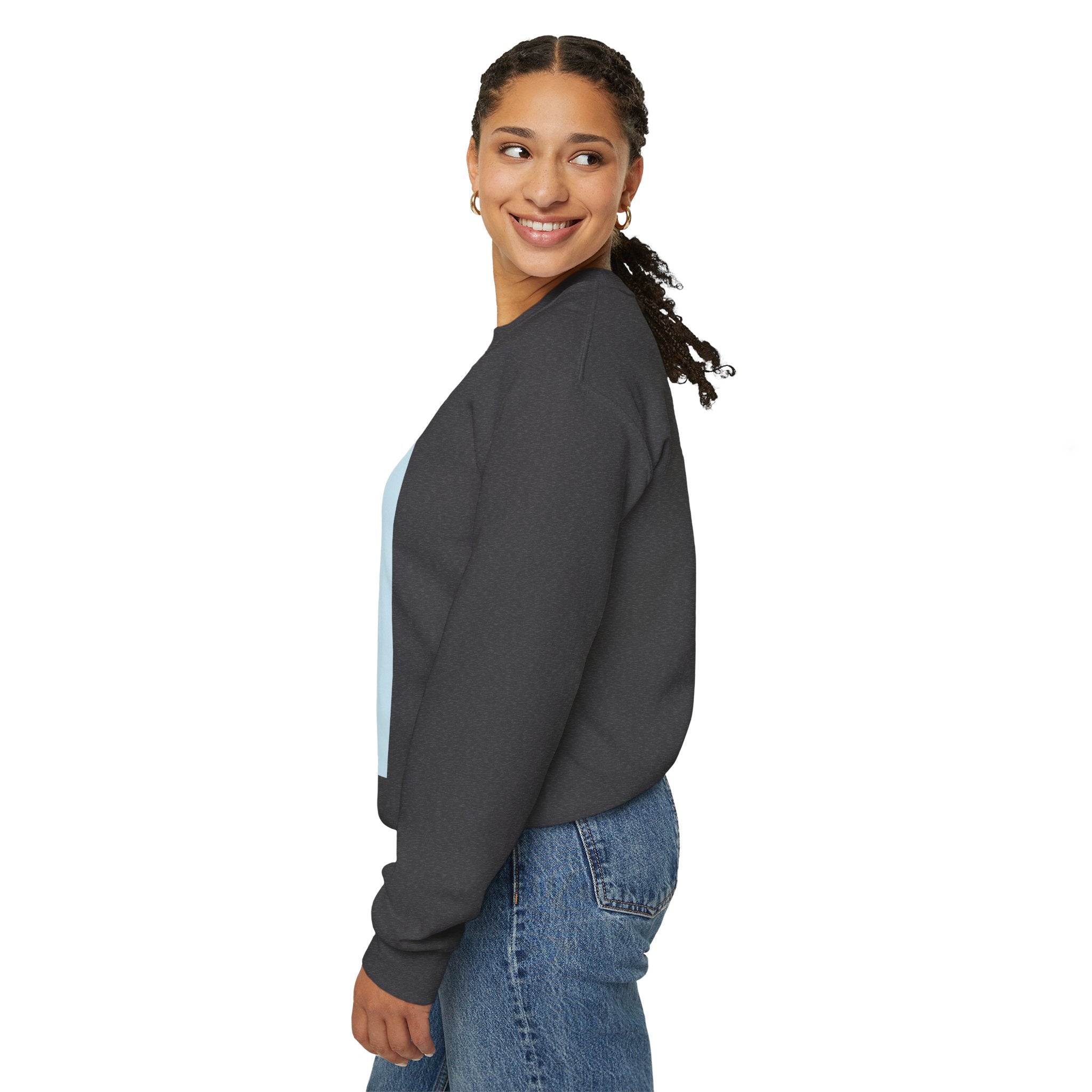 Crewneck Sweatshirt — "Virtue is Sufficient" Minimalist Inspirational Design