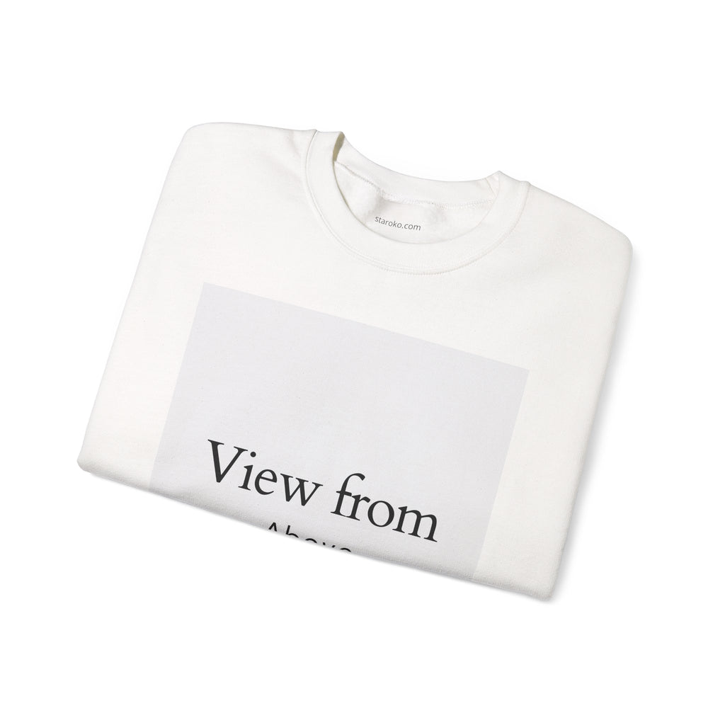 View From Above Crewneck Sweatshirt – Minimal Aesthetic Graphic Pullover