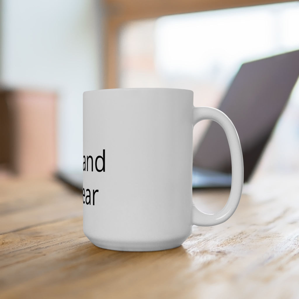 Bear and Forbear Ceramic Mug — Funny Pun Coffee Cup, Gift for Animal Lovers