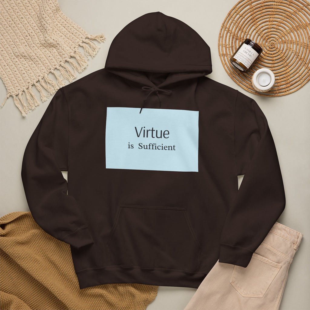 Virtue Is Sufficient Hoodie — Minimalist Inspirational Pullover