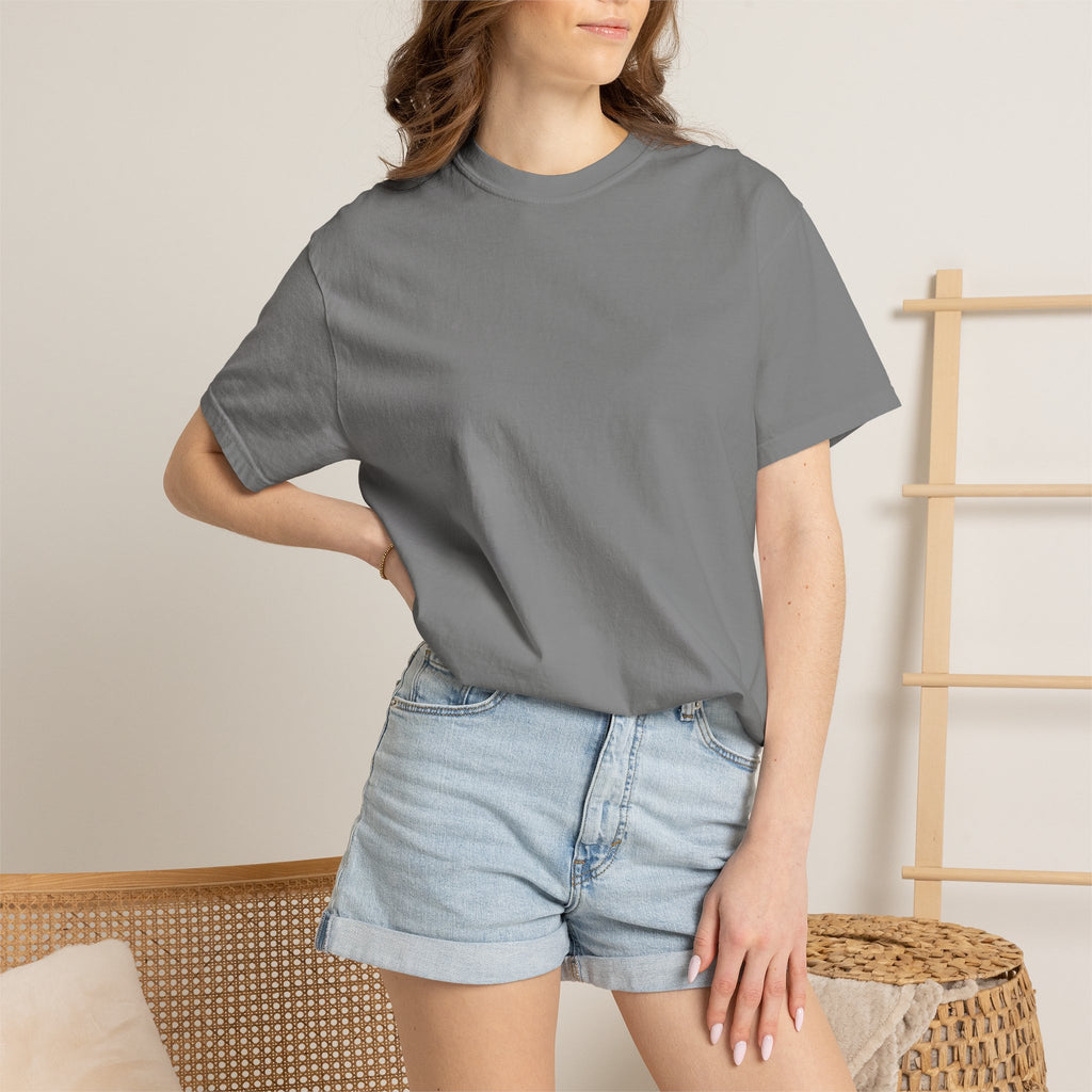 Classic Blank Garment-Dyed T-Shirt — Minimal Crew Tee